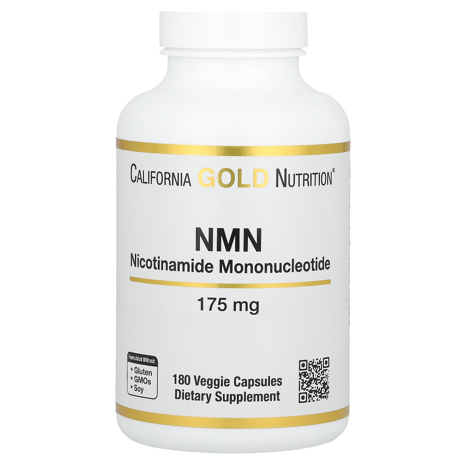 California Gold Nutrition, NMN, 175 мг, 180 растительных капсул