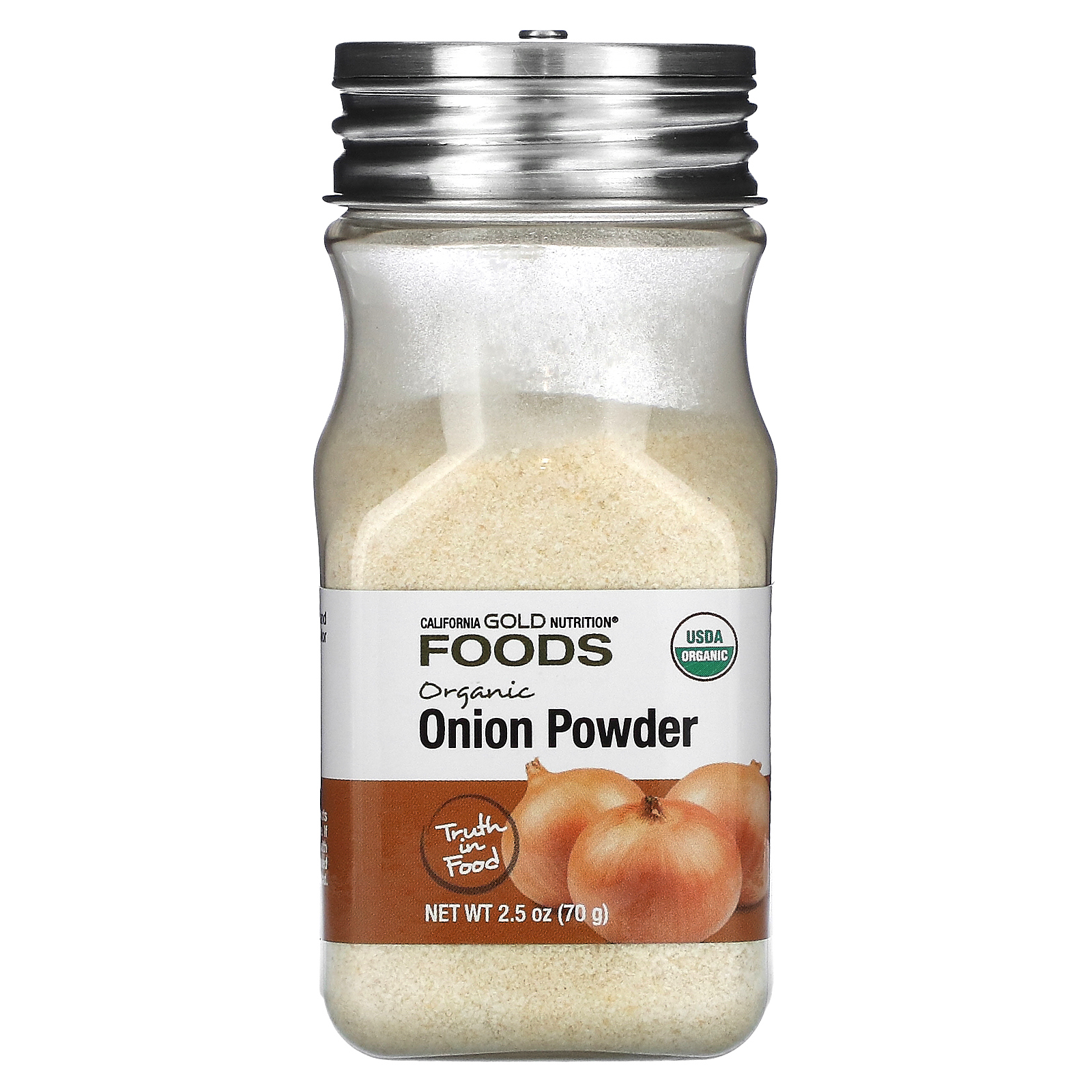California Gold Nutrition, органический луковый порошок, не подвергался облучению, без окиси этилена, 70 г (2,5 унции)