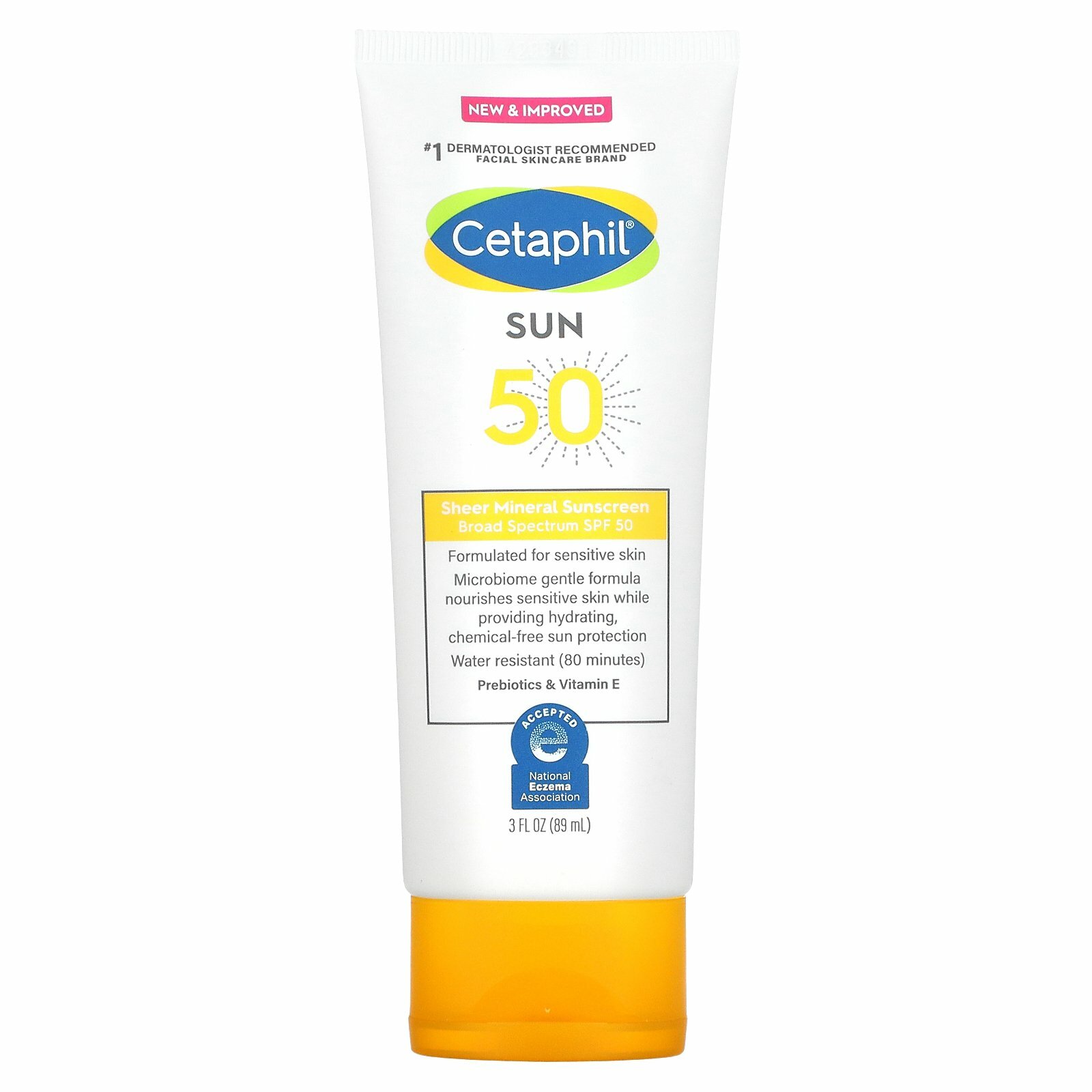 Cetaphil, Минеральное солнцезащитное средство широкого спектра действия, SPF 50, 89 мл (3 жидк. Унции)