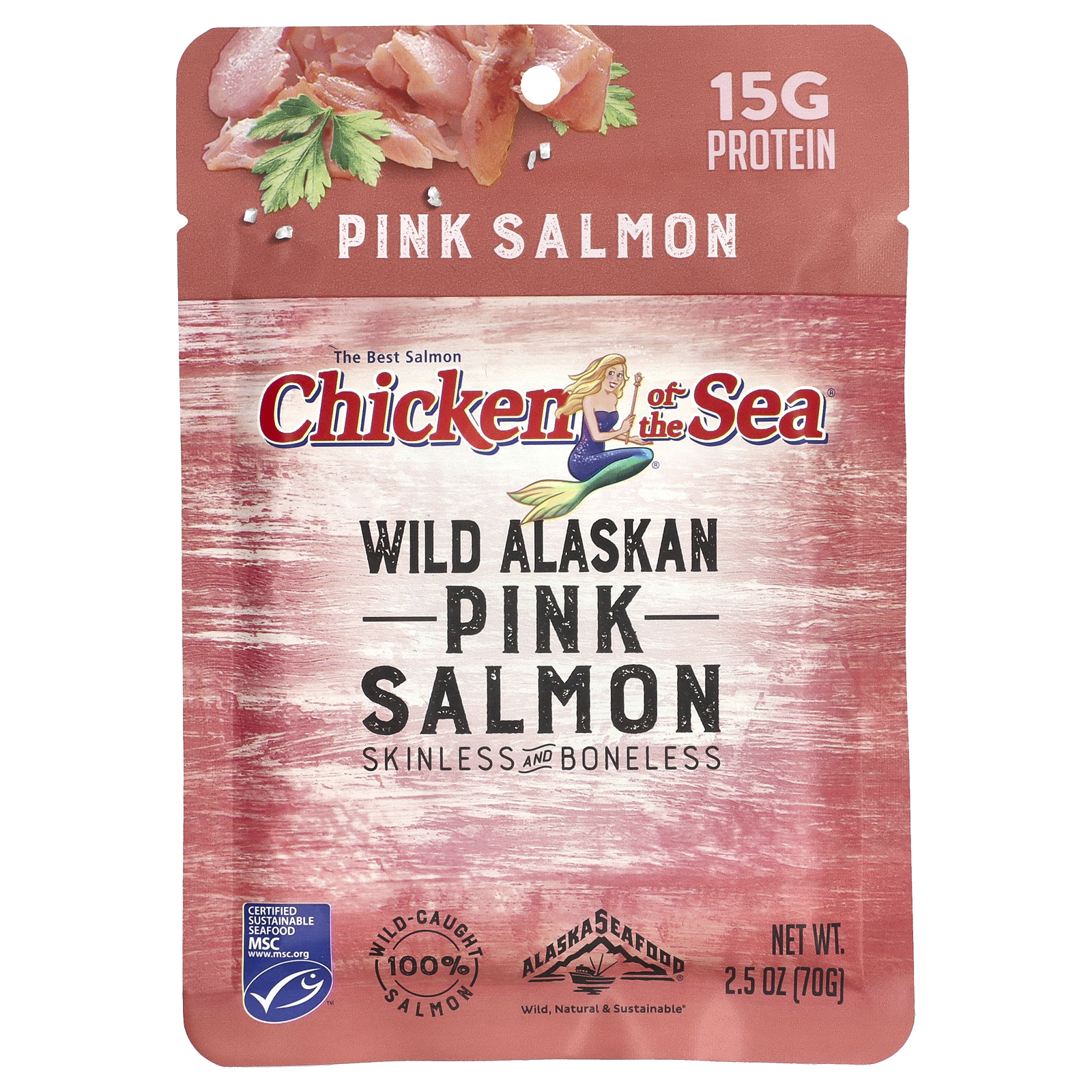 Chicken of the Sea, дикий аляскинский горбуша, 70 г (2,5 унции)