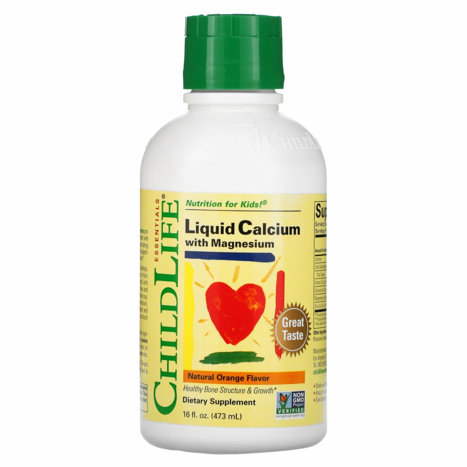ChildLife Essentials, жидкий кальций с магнием, с натуральным апельсиновым вкусом, 474 мл (16 жидк. унций)