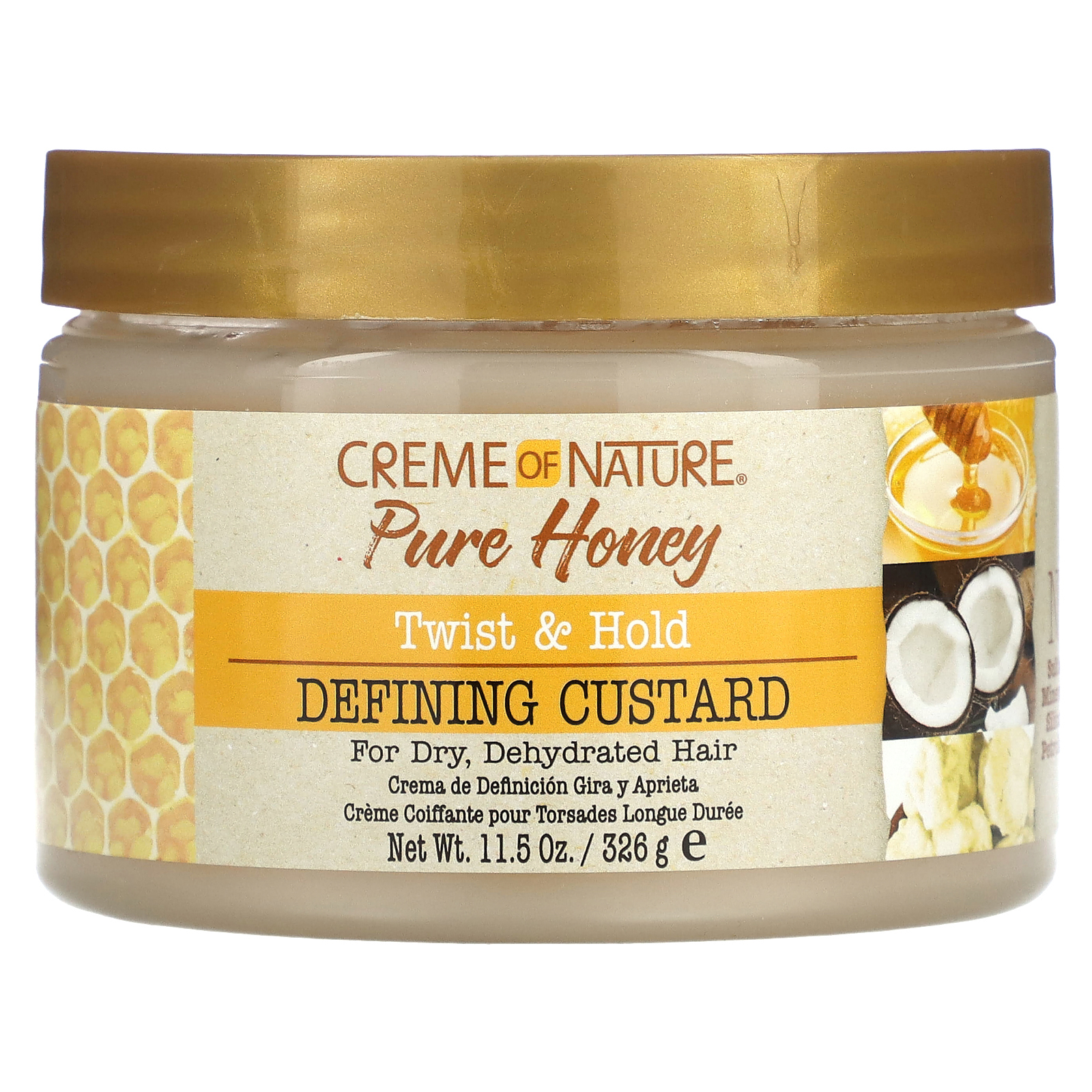Creme Of Nature, Pure Honey, Twist & Hold, неповторимый заварной крем, 326 г (11,5 унции)