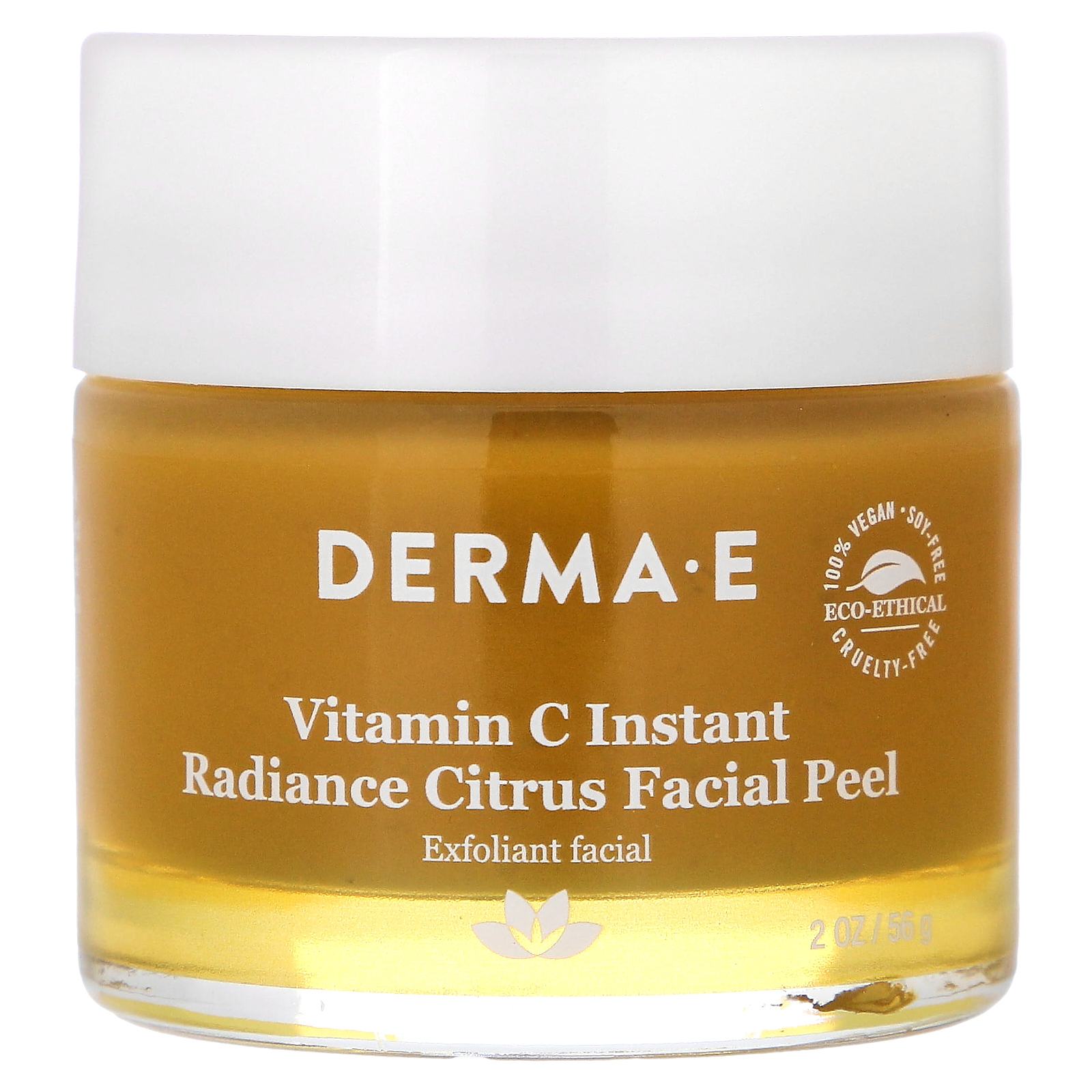 DERMA E, Цитрусовый пилинг для лица «Мгновенное сияние» с витамином C, 56 г