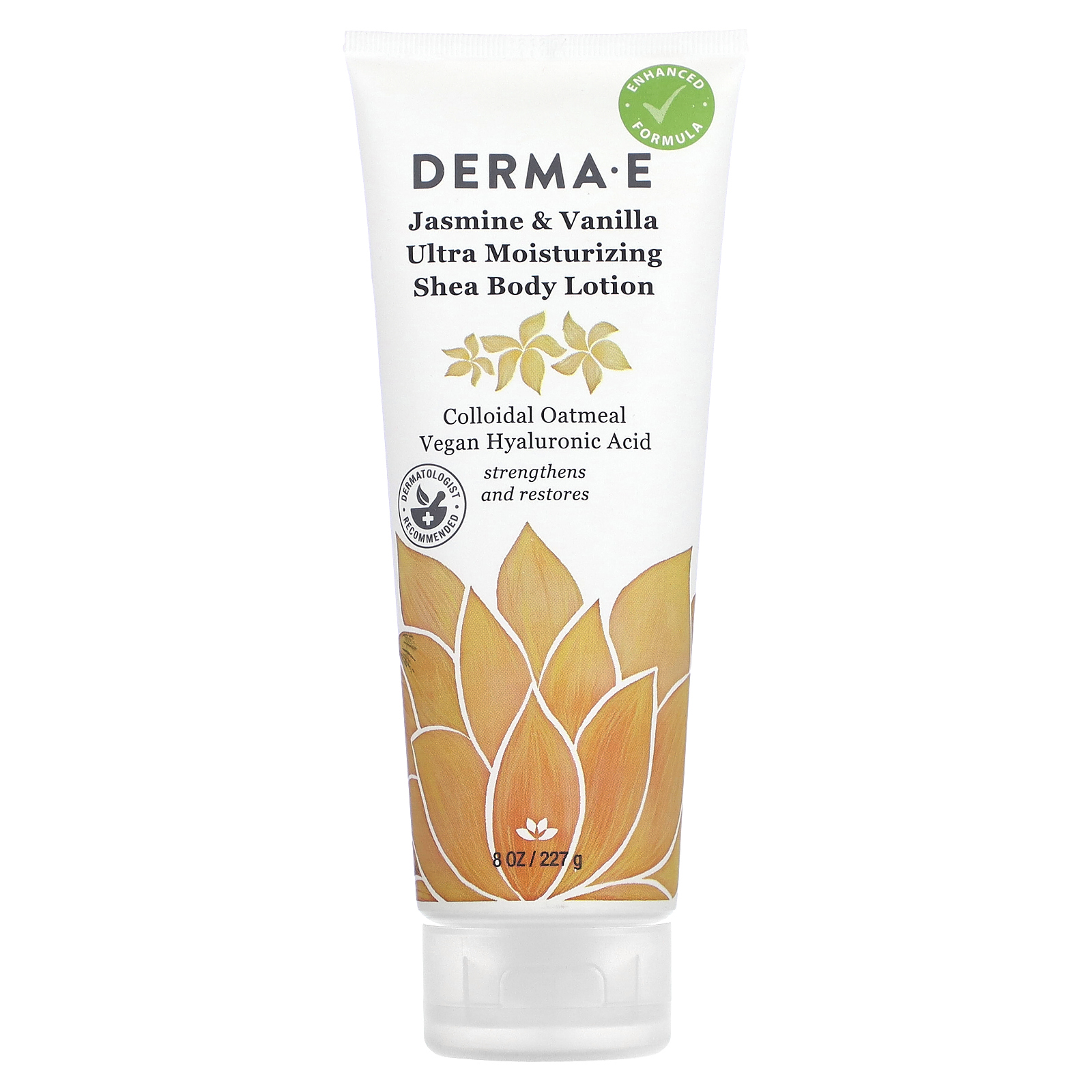 DERMA E, Ультраувлажняющий лосьон для тела с маслом ши, с жасмином и ванилью, 227 г (8 унций)