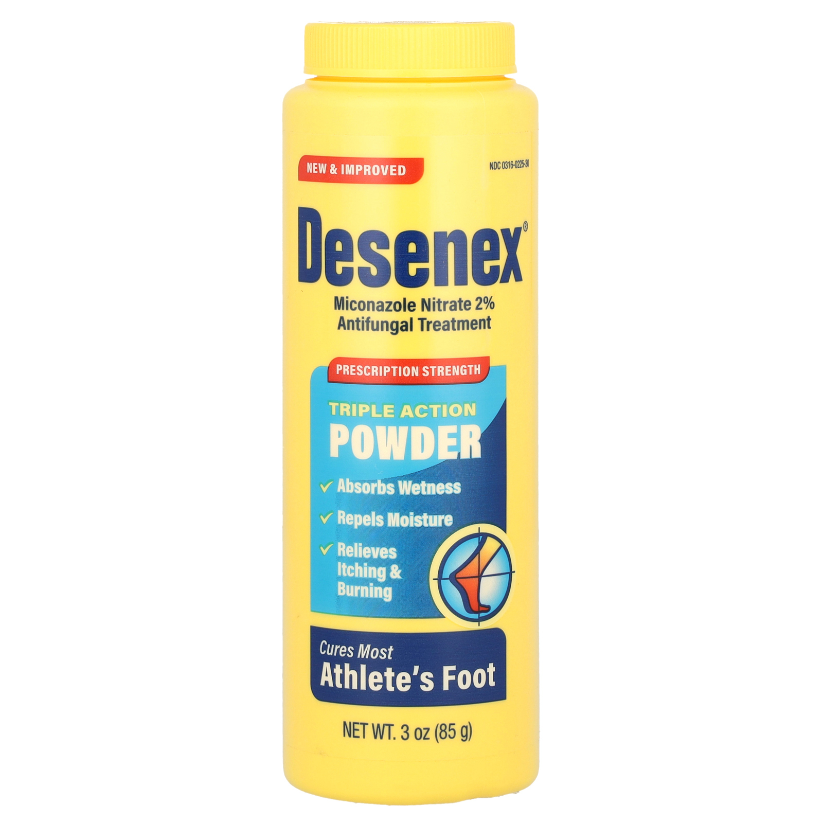 Desenex, Prescript Strength, порошок тройного действия, противогрибковое средство, 85 г (3 унции)