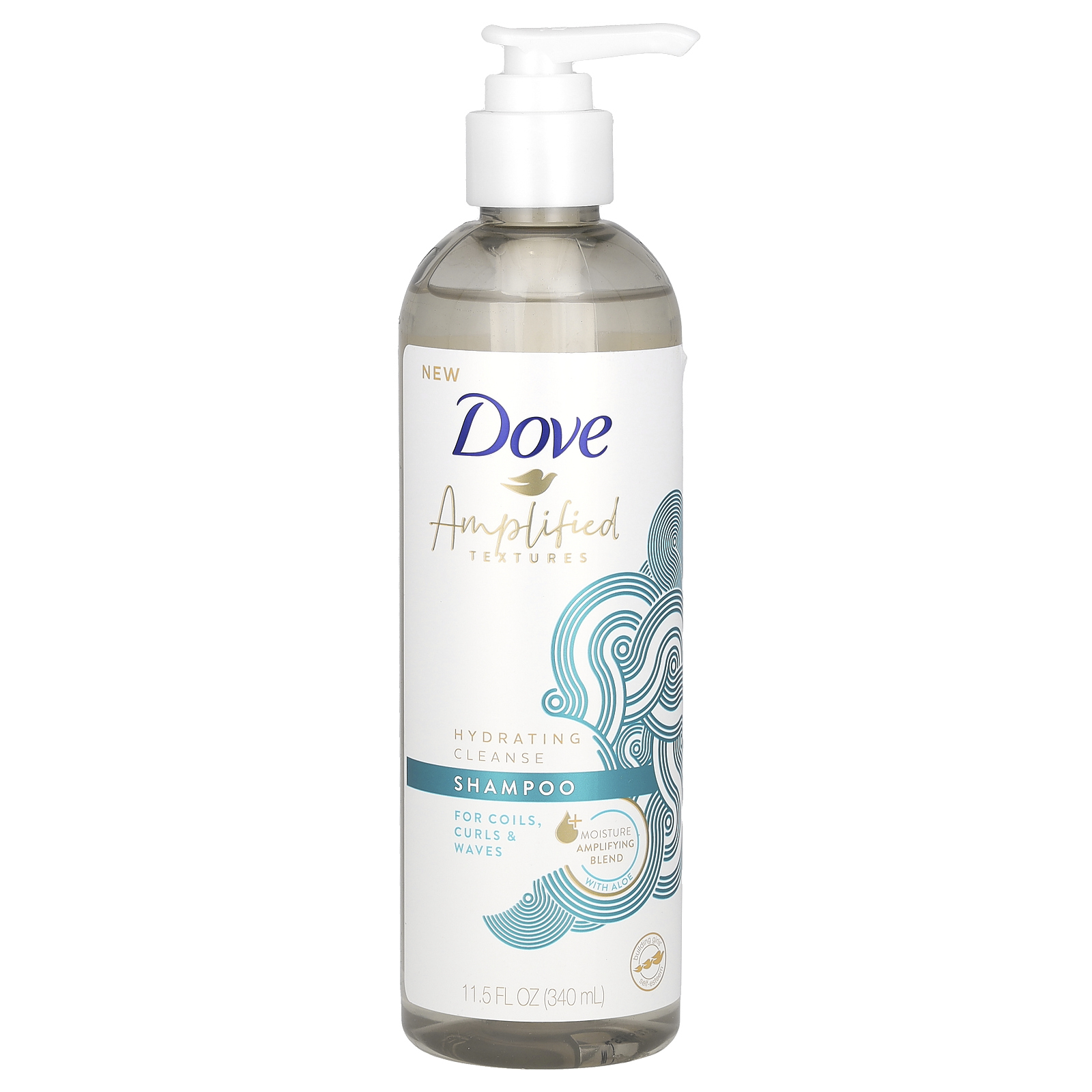 Dove, Amplified Textures, увлажняющий очищающий шампунь, 340 мл (11,5 жидк. Унции)