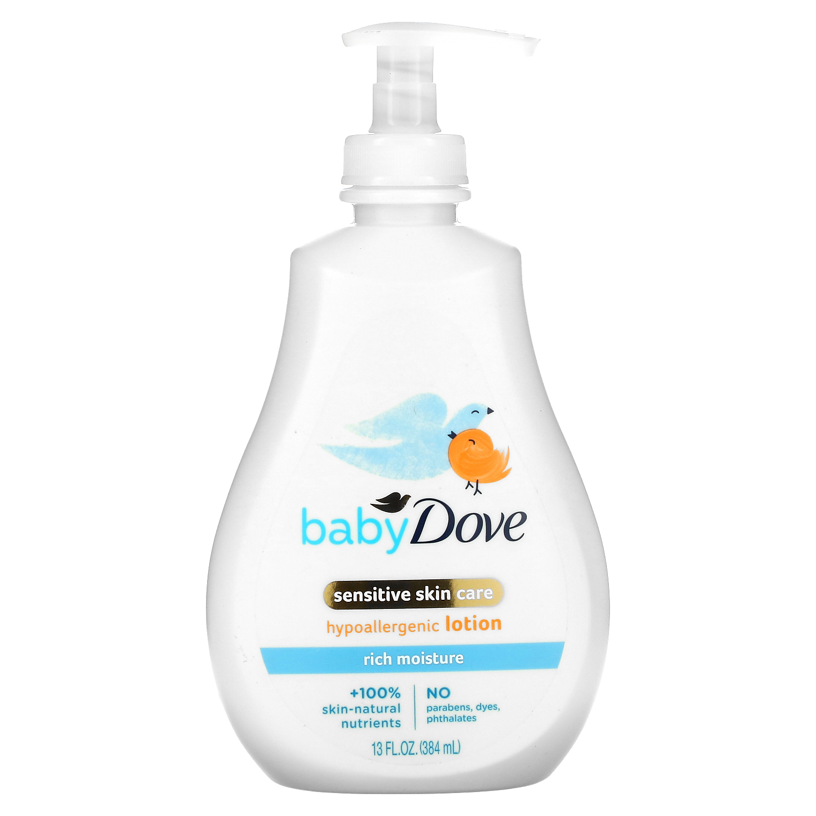 Dove, детский гипоаллергенный лосьон для чувствительной кожи, глубокое увлажнение, 384 мл (13 жидк. унций)