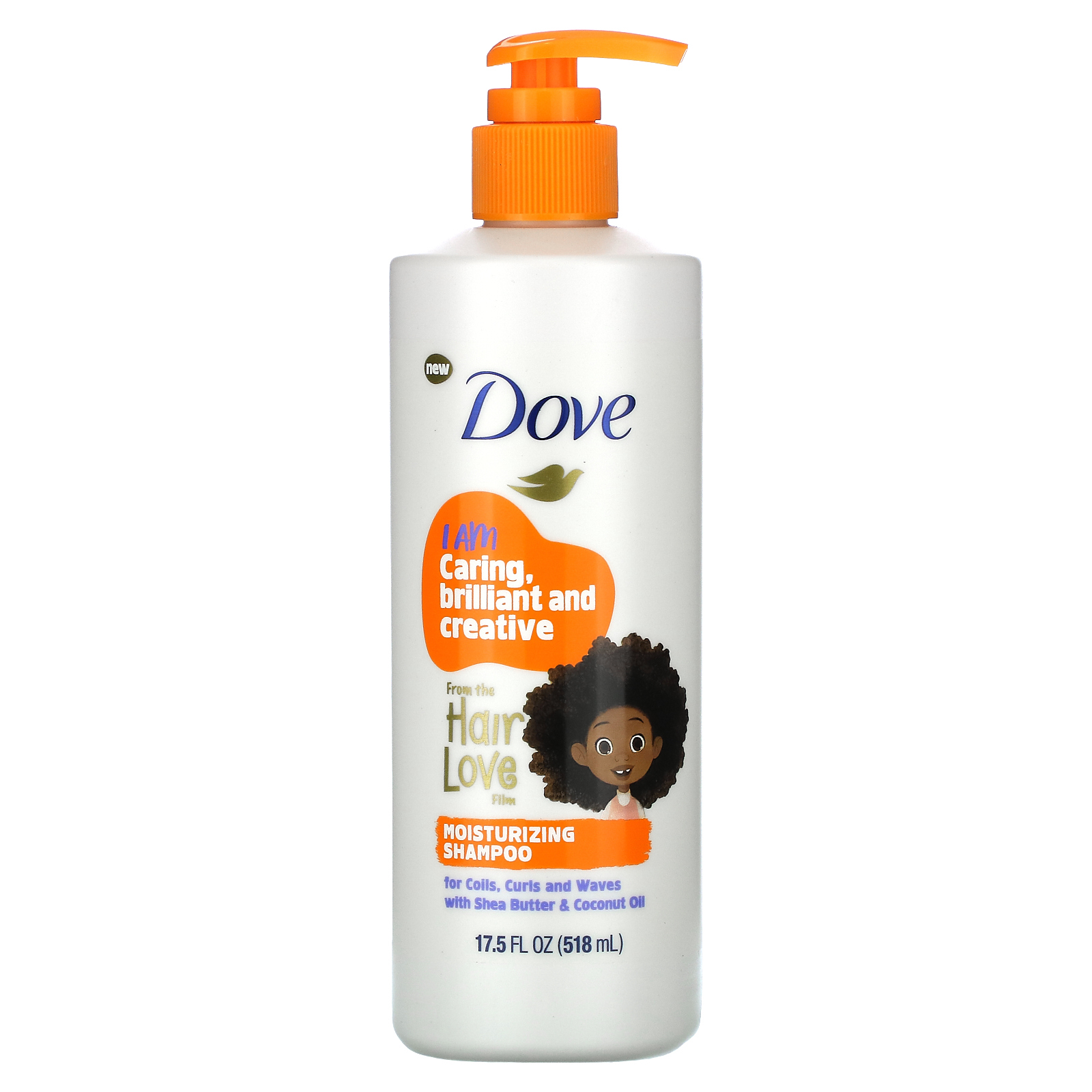 Dove, Kids Care, увлажняющий шампунь, для локонов, локонов и волн, 518 мл (17,5 жидк. Унции)