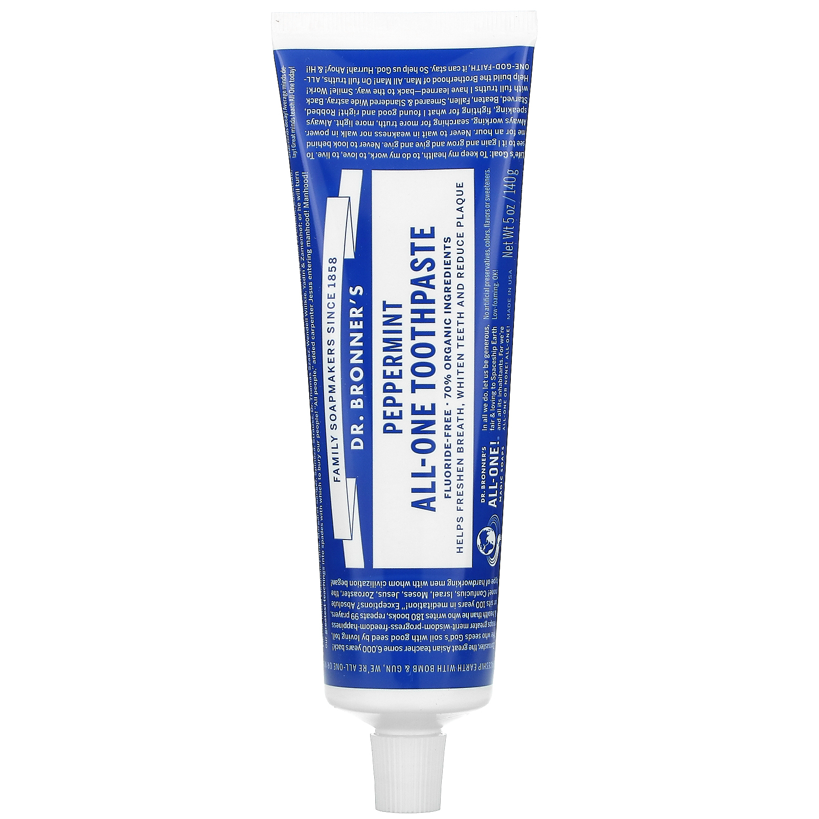 Dr. Bronner's, All-One Toothpaste, перечная мята, 140 г (5 унций)