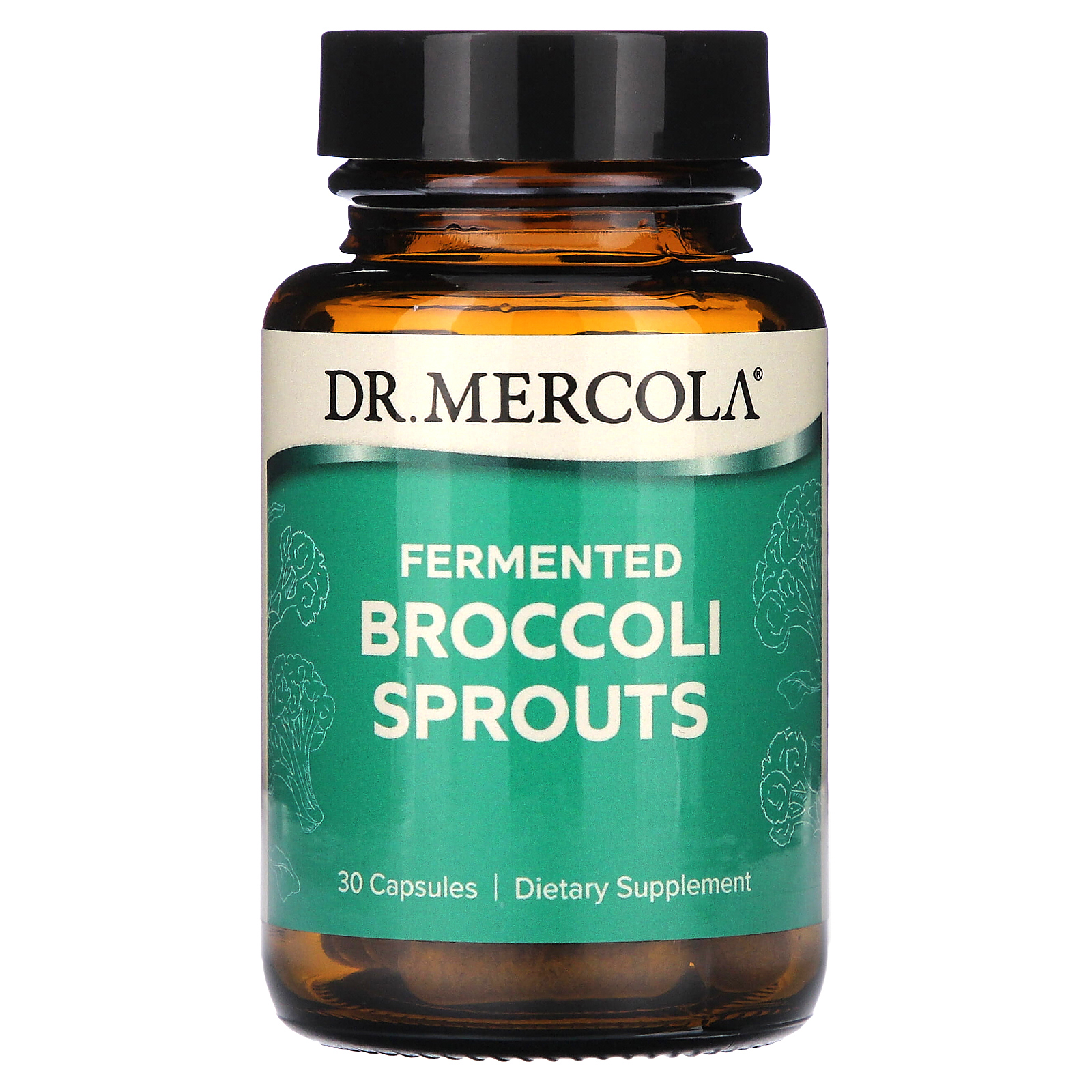 Dr. Mercola, ферментированные ростки брокколи, 30 капсул