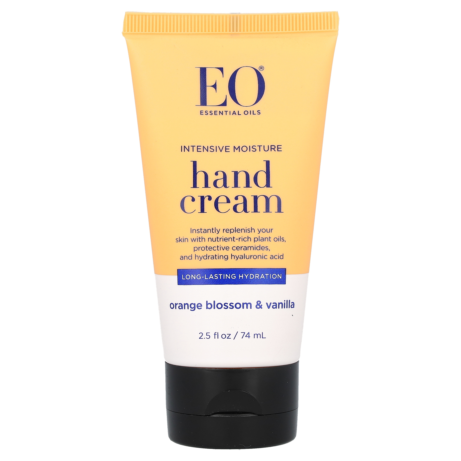 EO Products, крем для рук, интенсивное увлажнение, цветок апельсина и ваниль, 74 мл (2,5 жидк. унции)