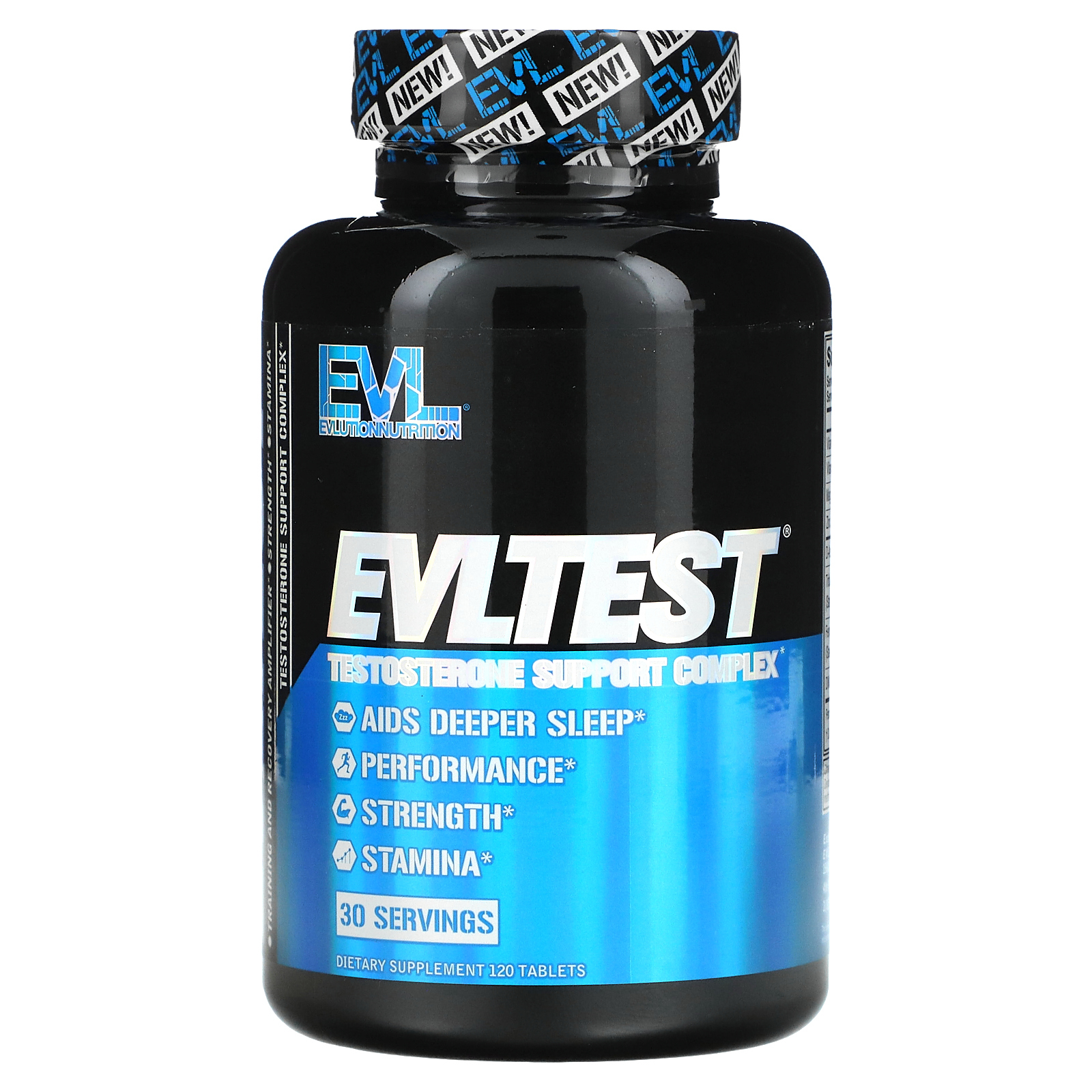 EVLution Nutrition, EVLTest, комплекс тестостероновой поддержки, 120 таблеток