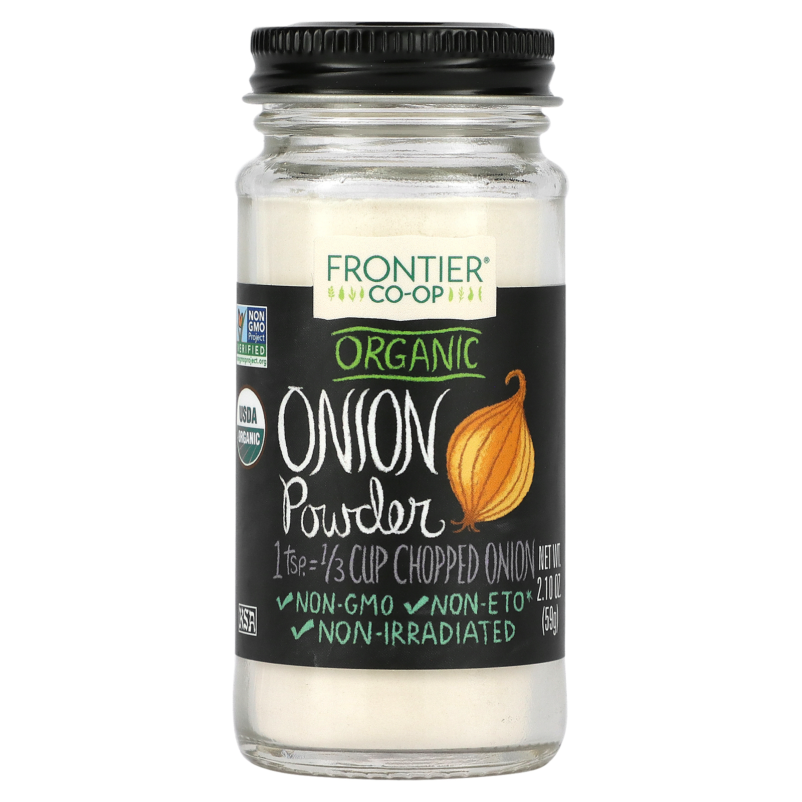 Frontier Co-op, органический луковый порошок, 59 г (2,10 унции)