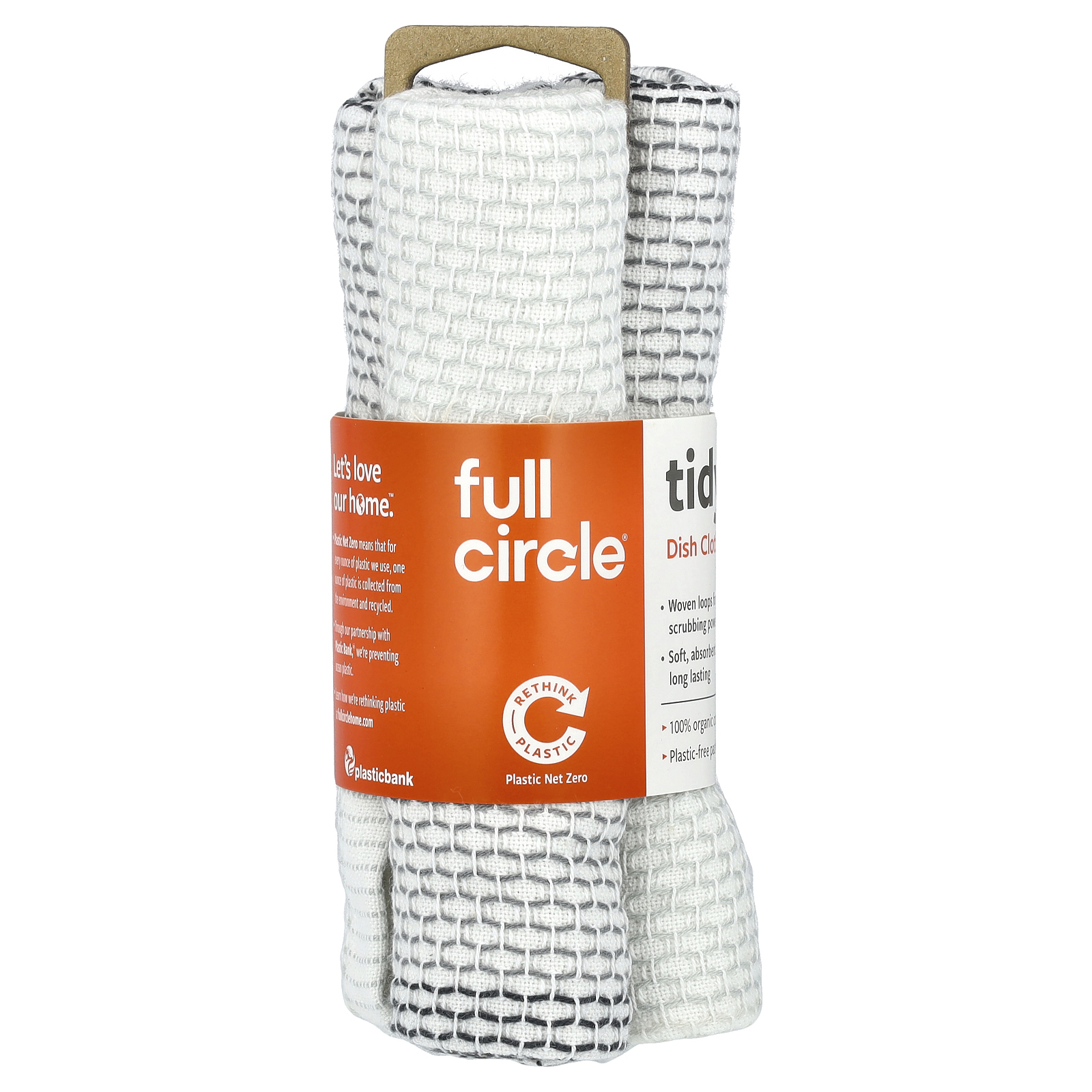 Full Circle, Салфетки для чистки посуды, серая, 3 шт.