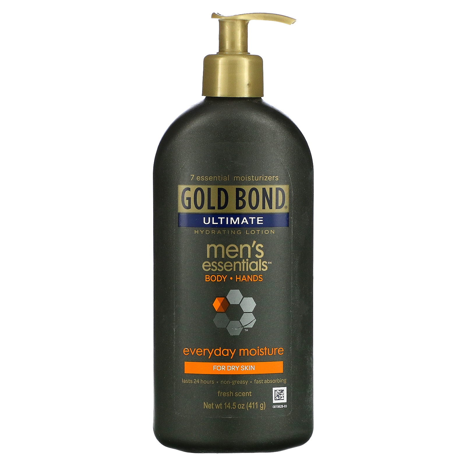Gold Bond, Men's Essentials, идеальный увлажняющий лосьон, свежий аромат, 411 г (14,5 унции)