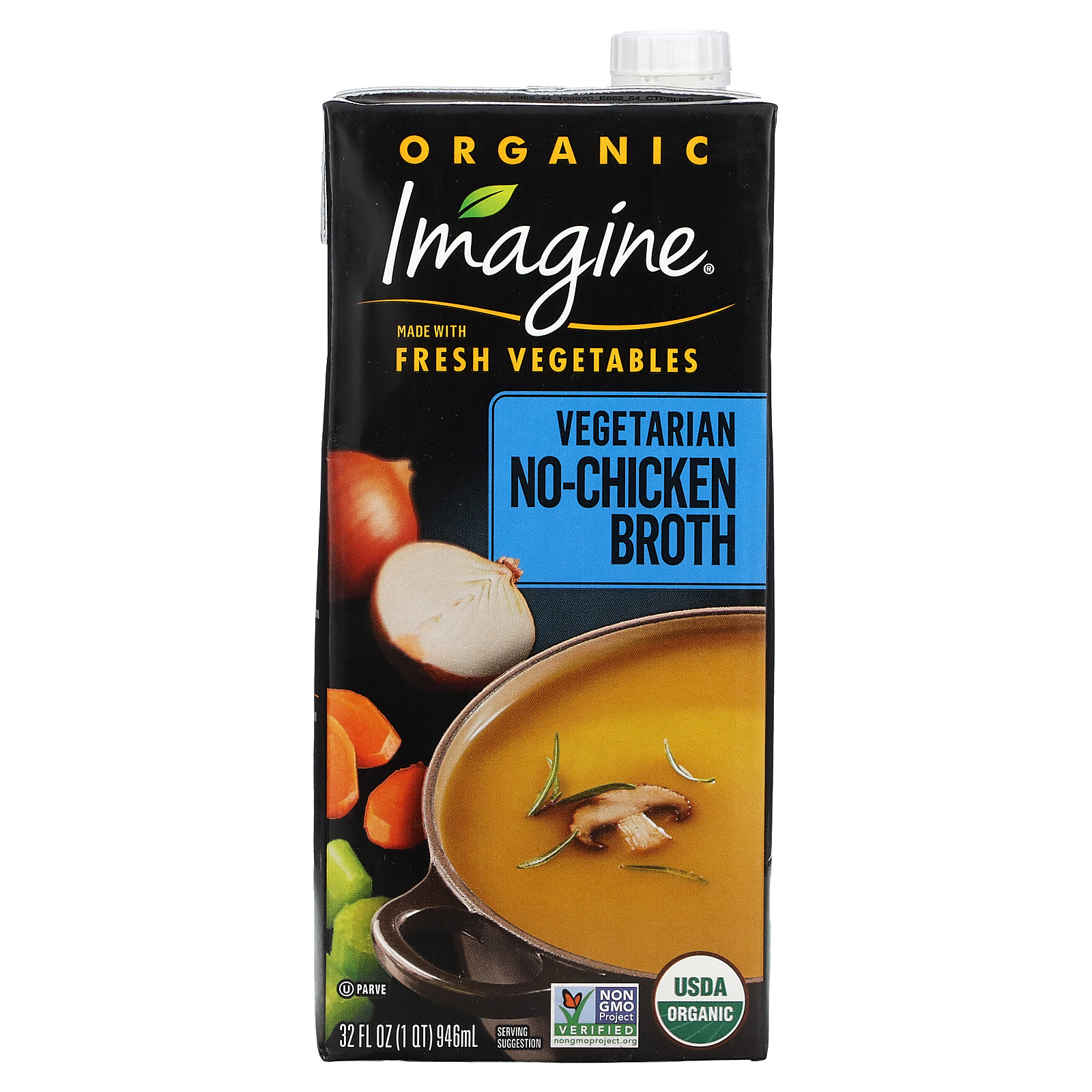 Imagine Soups, органический вегетарианский бульон без курицы, 946 мл (32 жидк. унции)