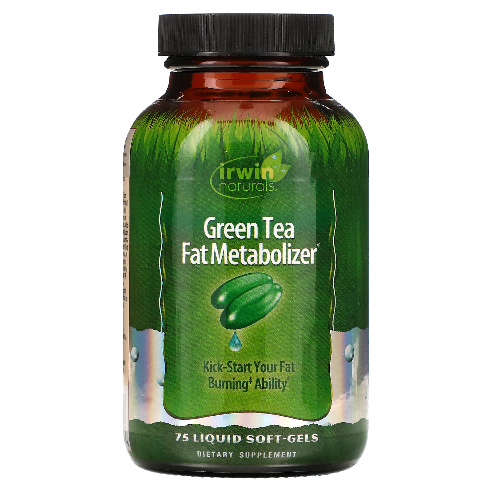 Irwin Naturals, Зеленый Чай, Метаболайзер Жиров 75 жидких гелевых капсул