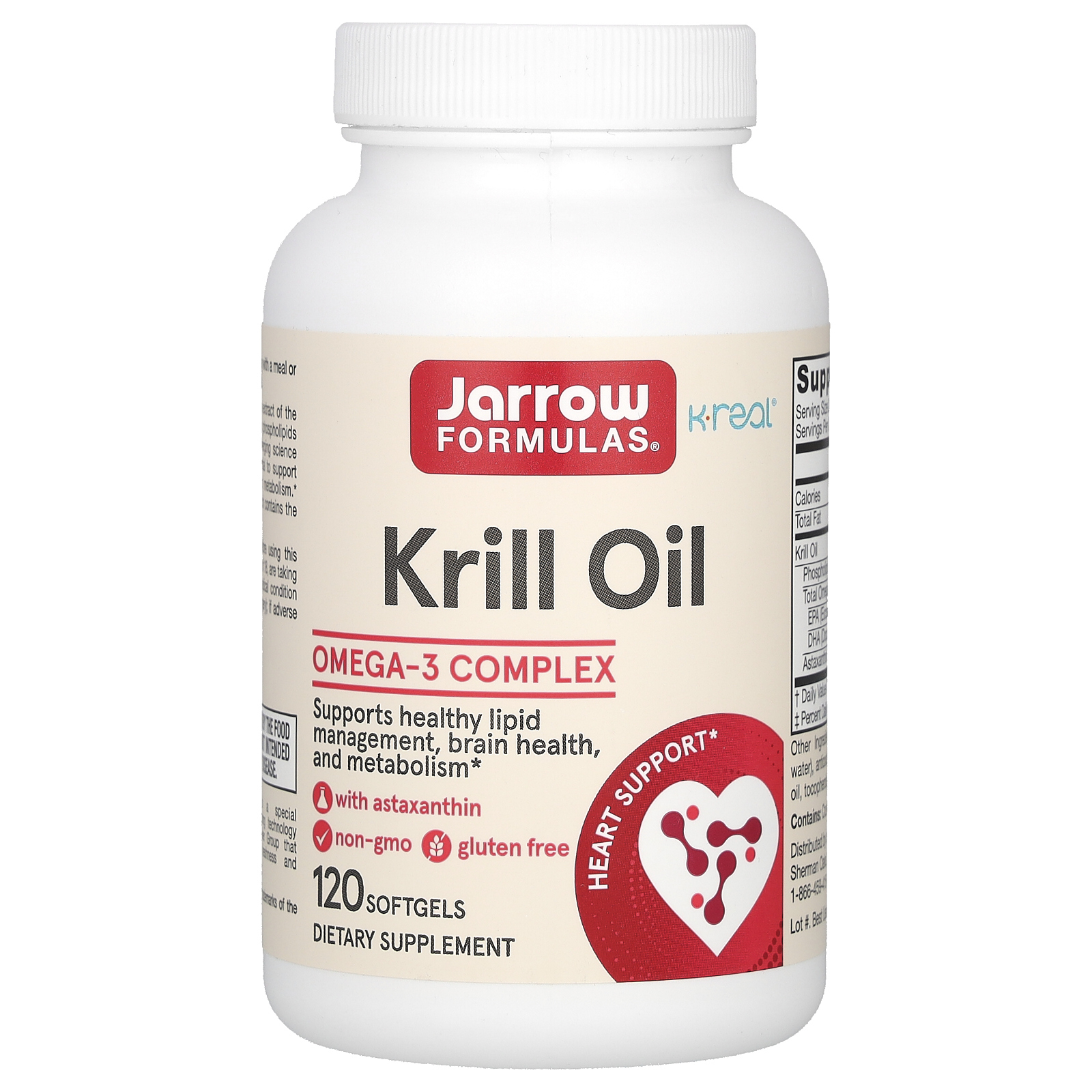 Jarrow Formulas, Масло криля, 120 мягких таблеток