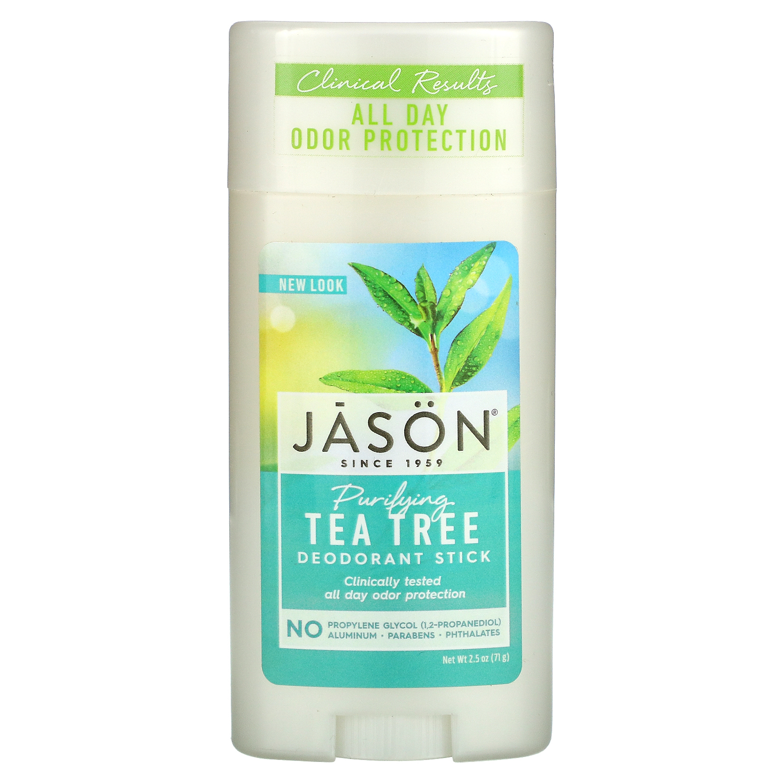 Jason Natural, дезодорант-стик, чайное дерево, 71 г (2,5 унции)
