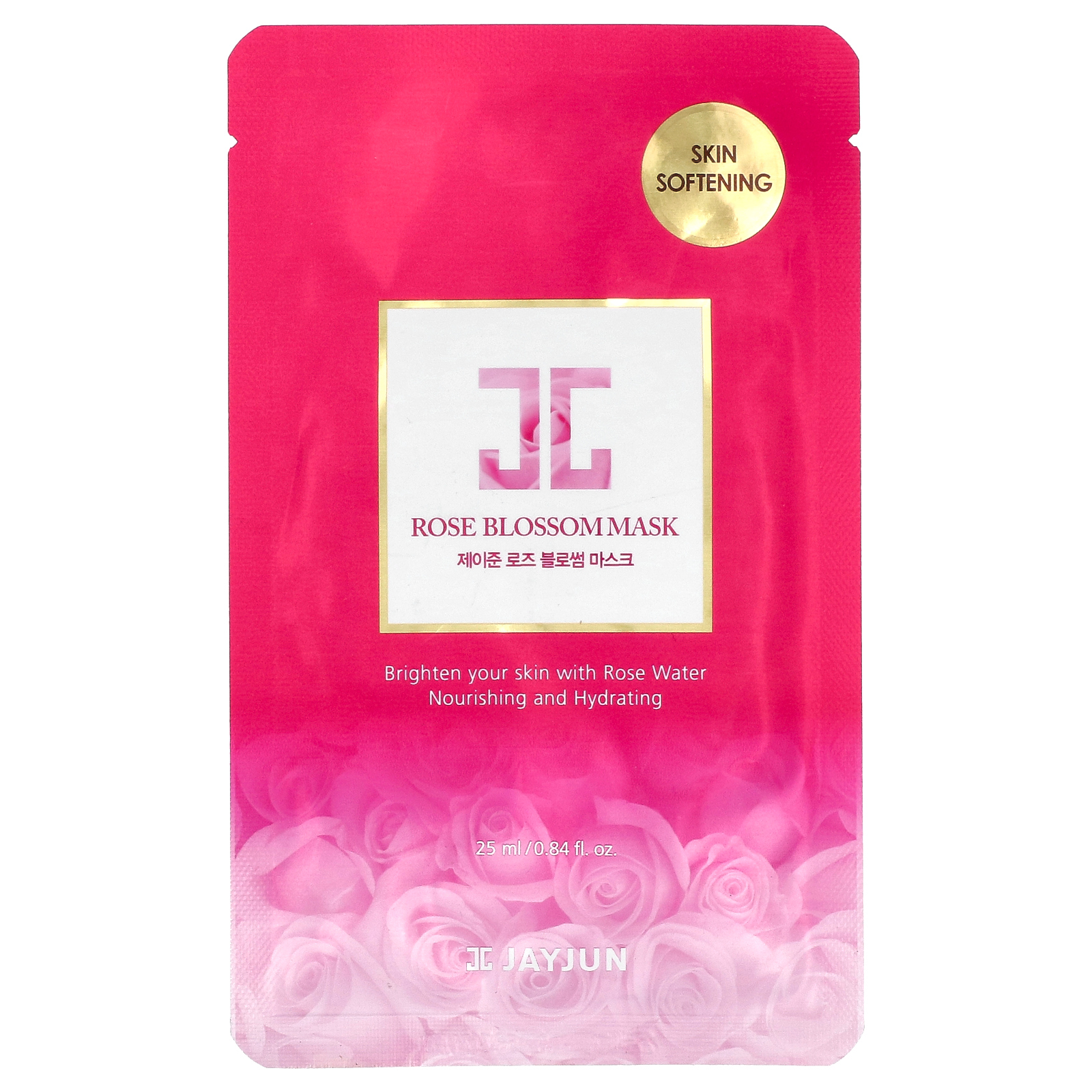 Jayjun Cosmetic, маска с розой, 1 шт., 25 мл (0,84 жидк. унции)