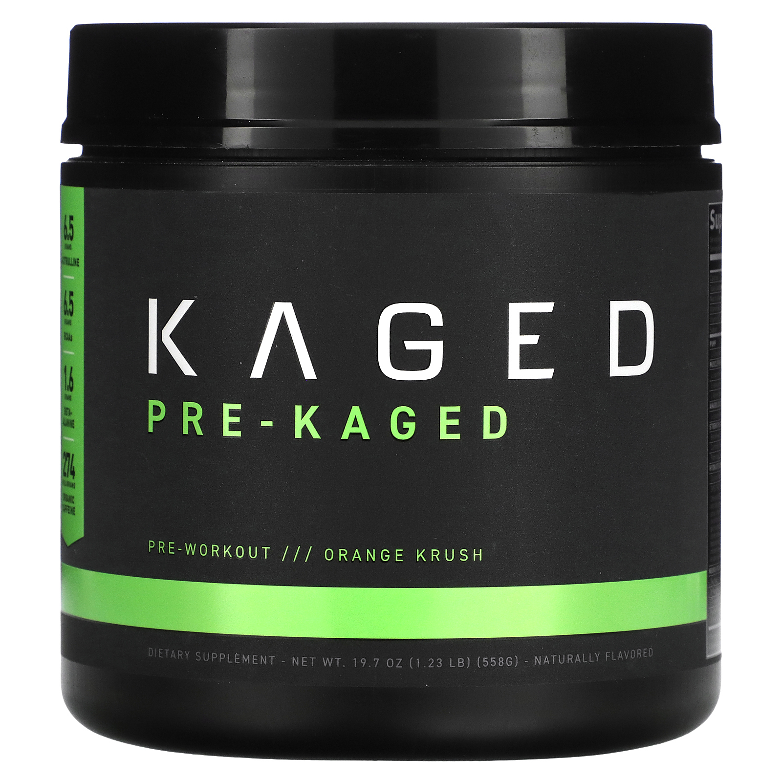 Kaged, PRE-KAGED, предтренировочный комплекс, вкус апельсина, 558 г (1,23 унции)