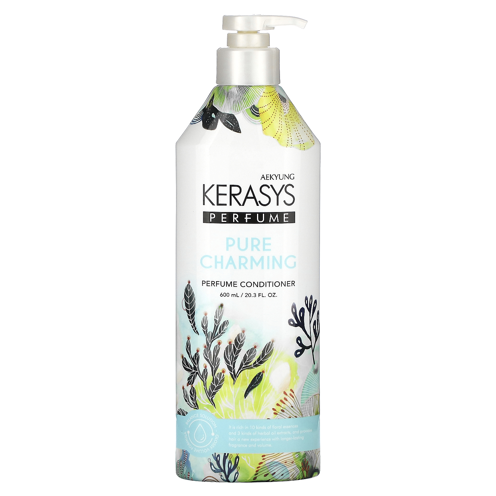 Kerasys, Кондиционер для парфюмерии Pure Charming, 600 мл (20,3 жидк. Унции)