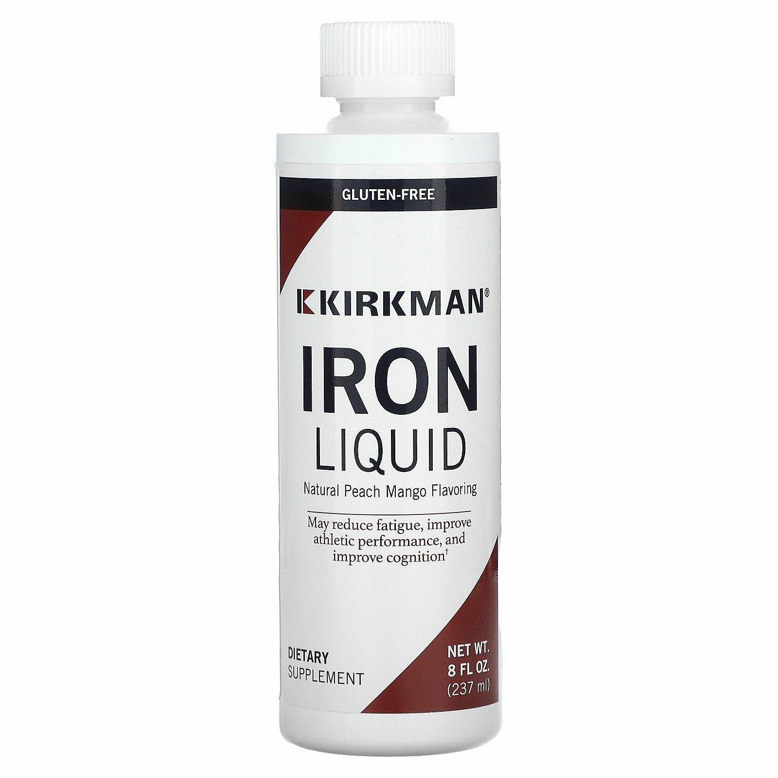 Kirkman Labs, Liquid Iron, натуральный персик и манго, 237 мл (8 жидк. унций)