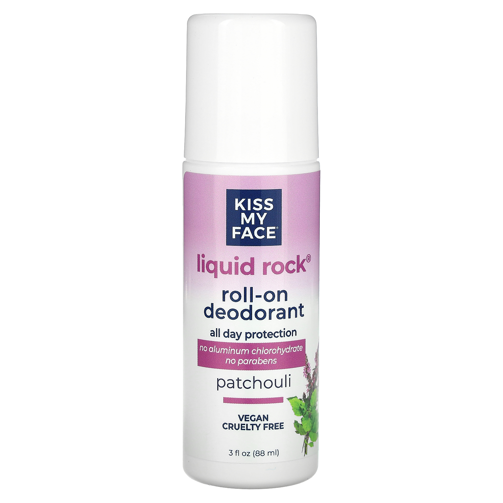 Kiss My Face, шариковый дезодорант Liquid Rock, пачули, 88 мл (3 жидк. унции)