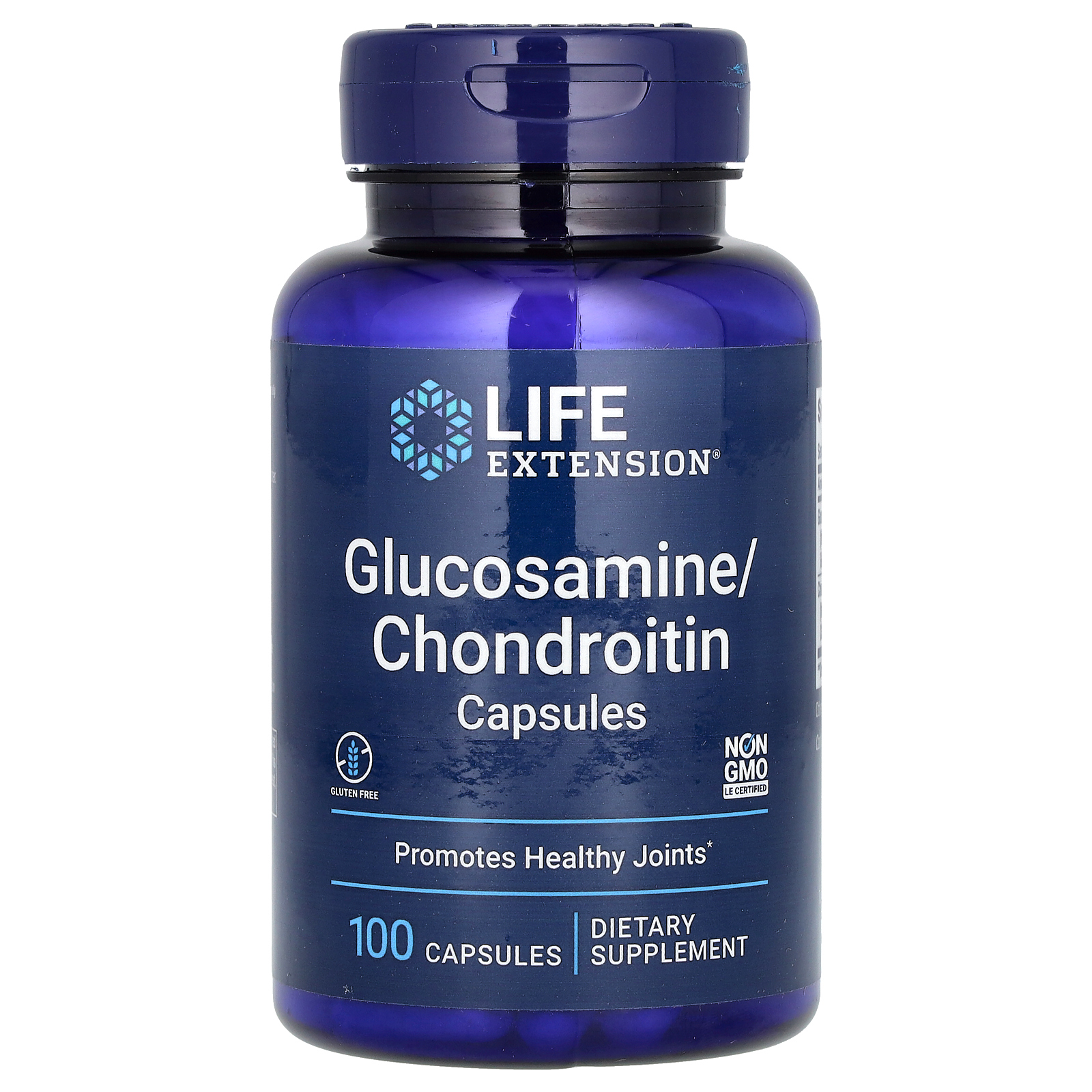 Life Extension, капсулы с глюкозамином и хондроитином, 100 капсул