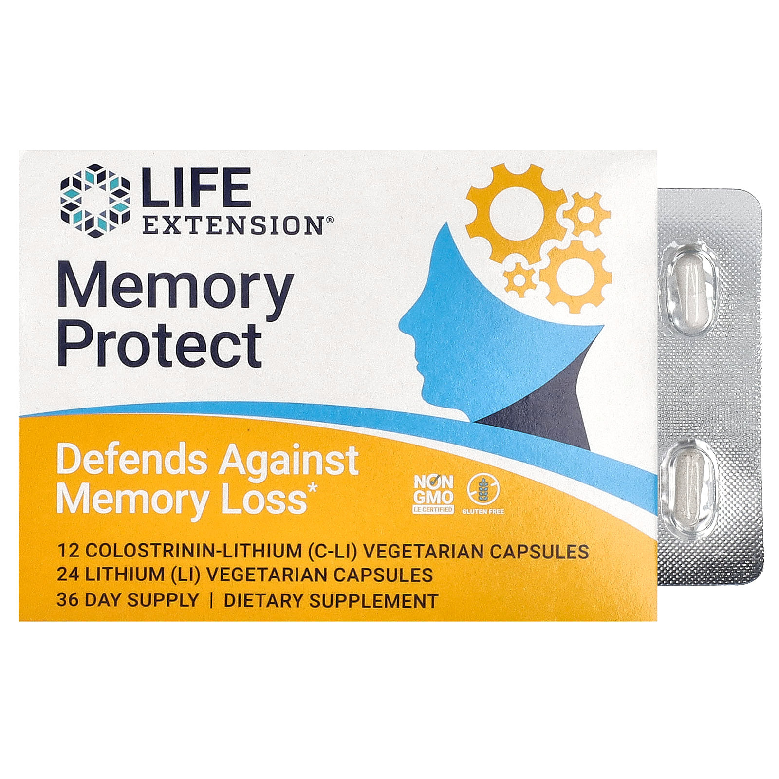 Life Extension, Memory protect, 36 вегетарианских капсул