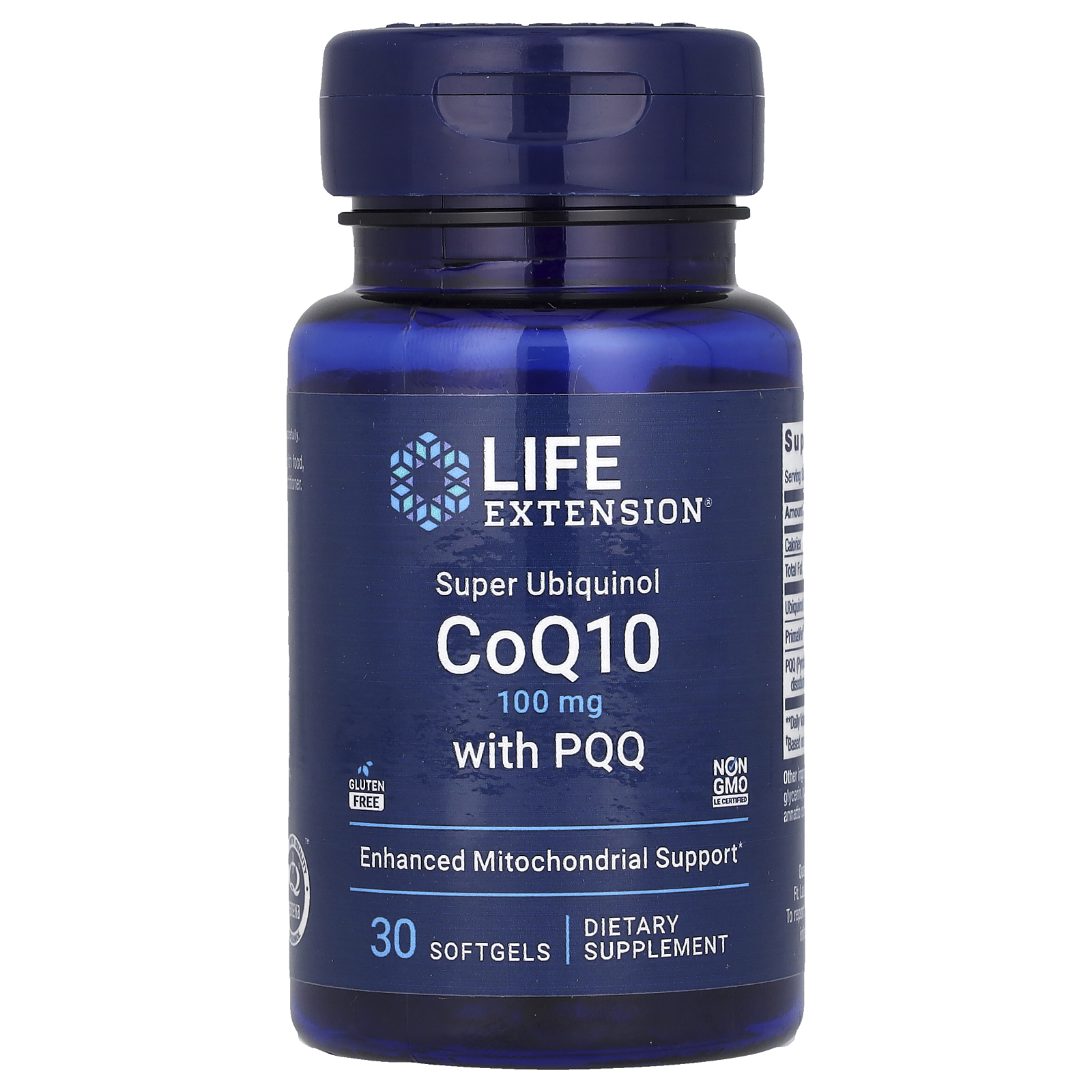 Life Extension, суперубихинол коэнзим Q10 с пирролохинолинхиноном (PQQ), 100 мг, 30 капсул