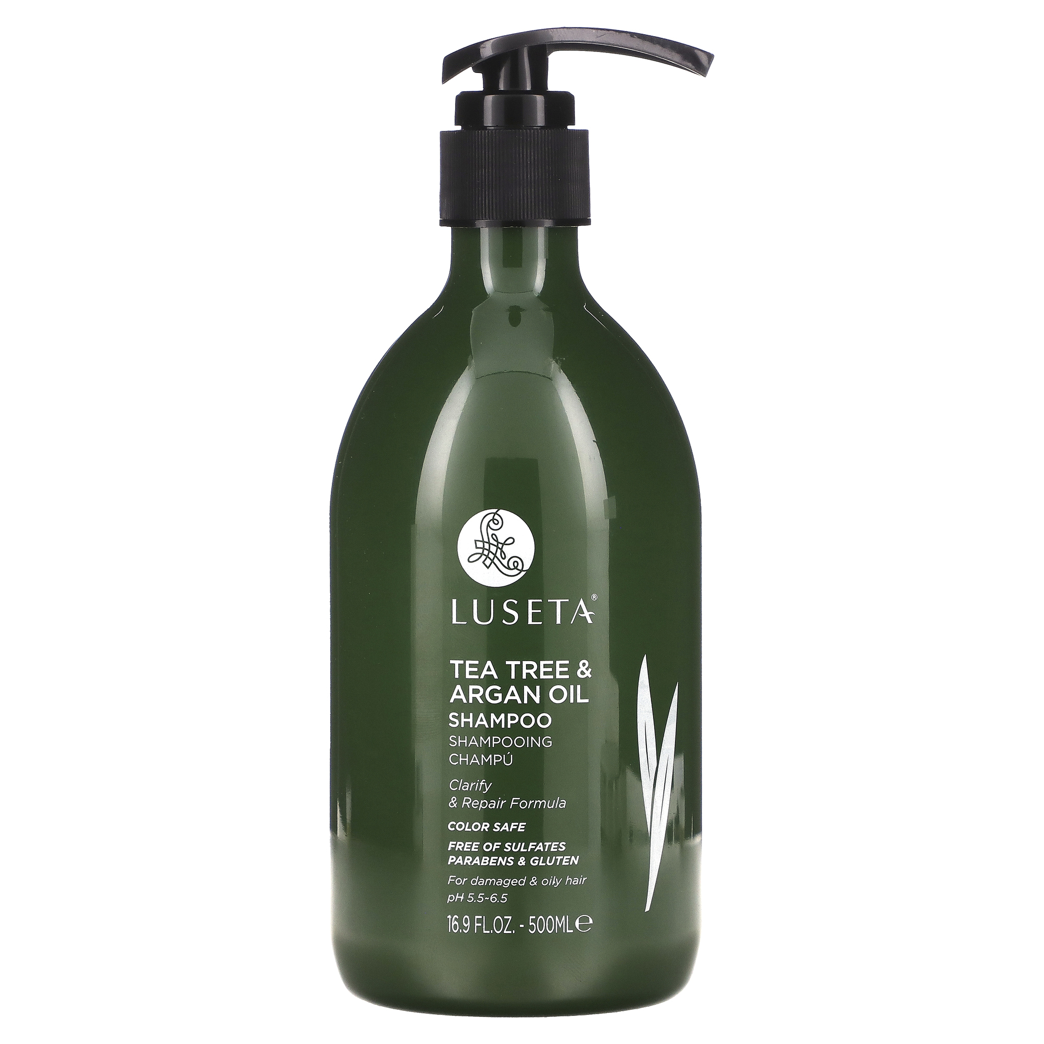 Luseta Beauty, шампунь с маслом чайного дерева и арганы, 500 мл (16,9 жидк. унции)