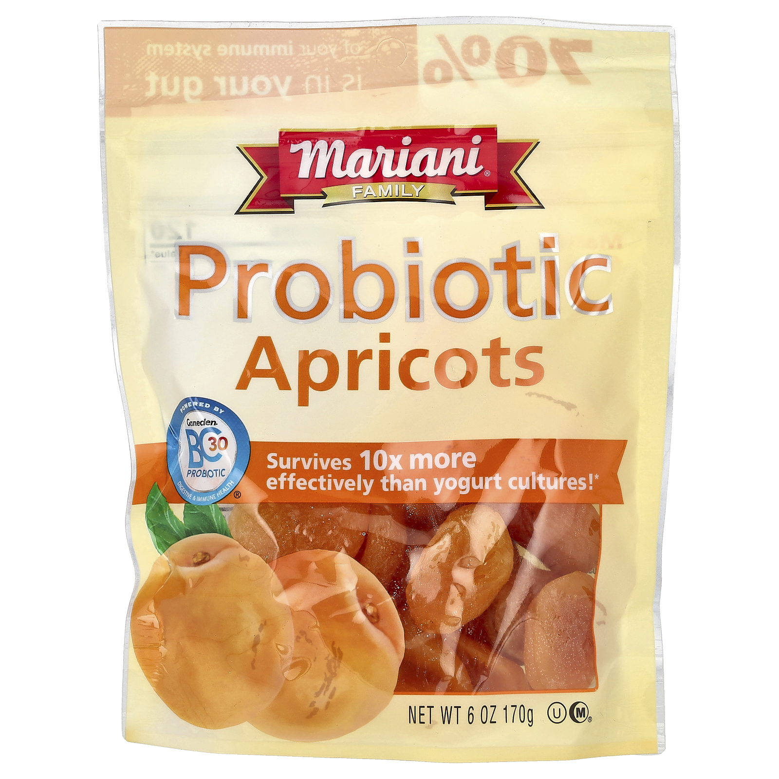 Mariani Dried Fruit, абрикосы с пробиотиками, 170 г (6 унций)
