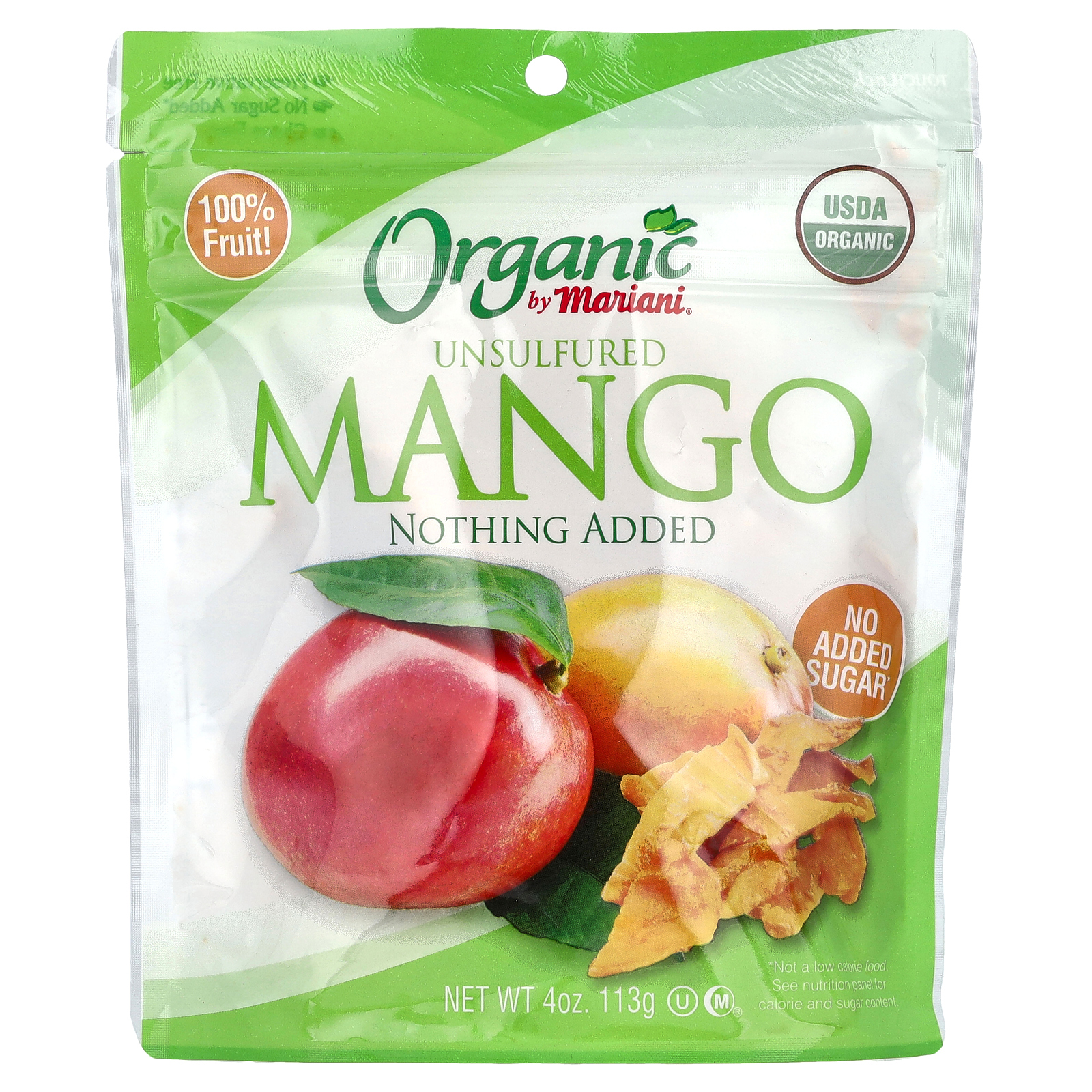 Mariani Dried Fruit, органические плоды манго, несульфированные, 113 г (4 унции)