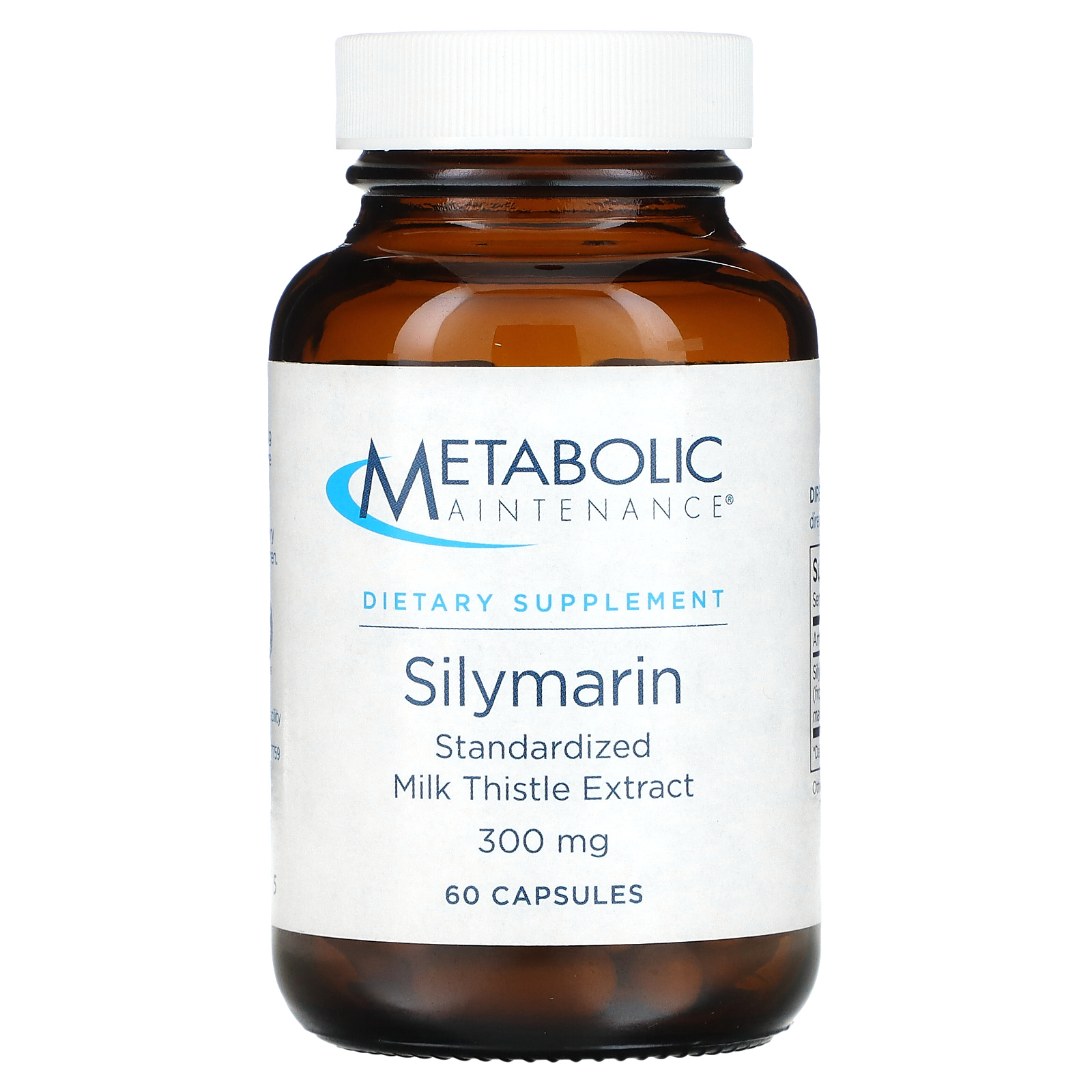 Metabolic Maintenance, Силимарин, стандартизированный экстракт расторопши, 300 мг, 60 капсул