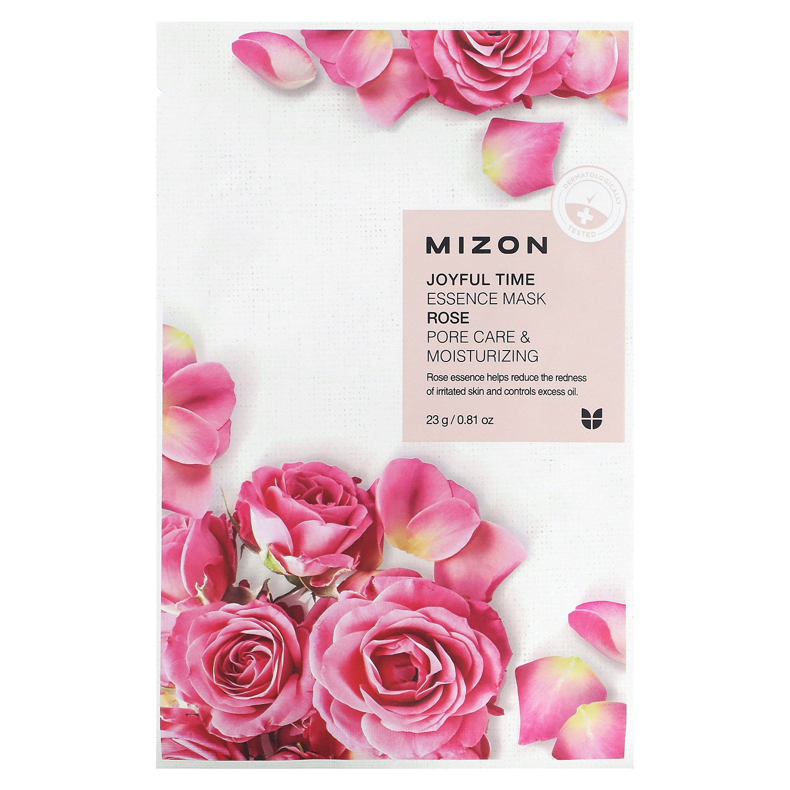 Mizon, маска для лица Joyful Time Essence, роза, 1 шт., 23 г (0,81 унции)