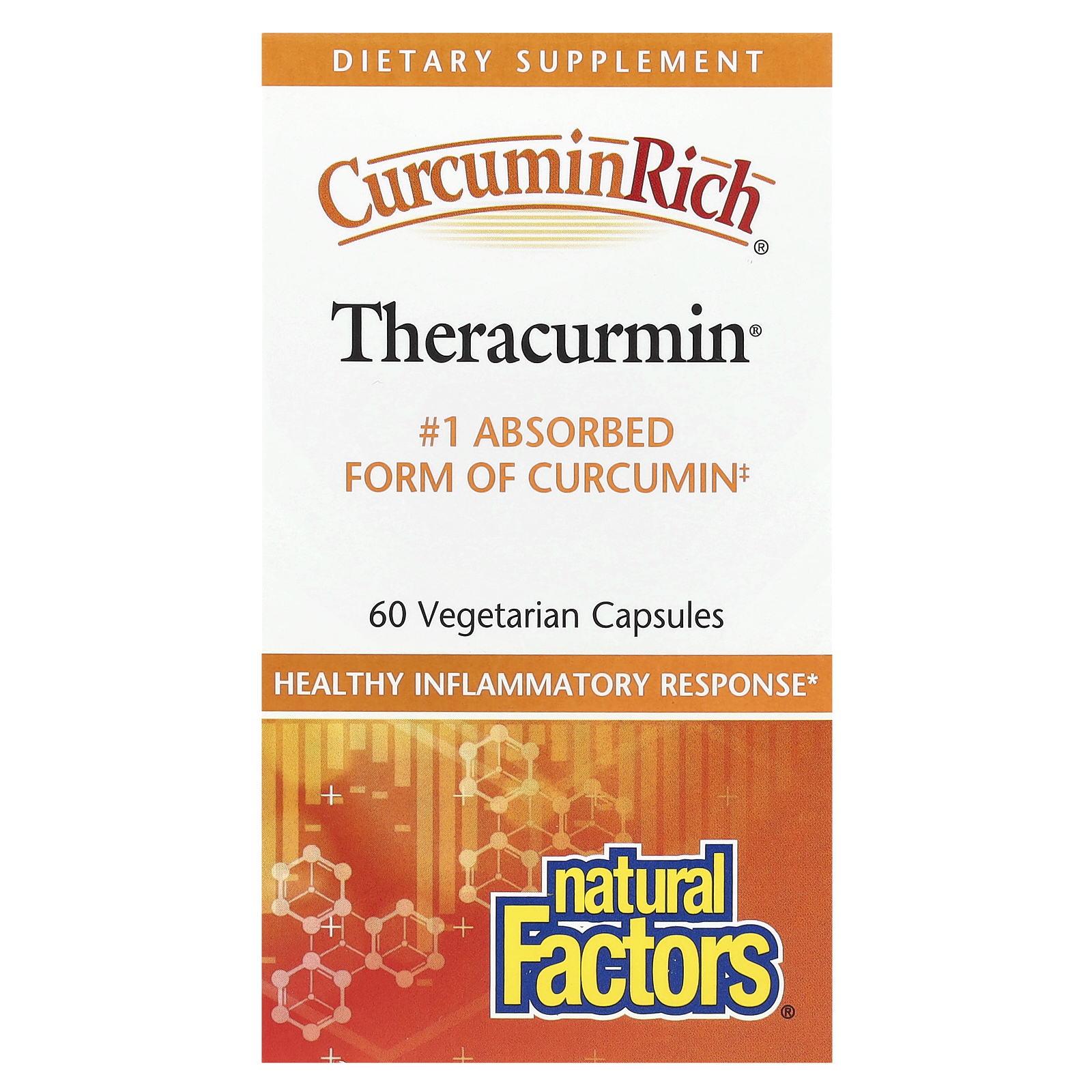 Natural Factors, CurcuminRich, Theracurmin, куркумин, 60 вегетарианских капсул
