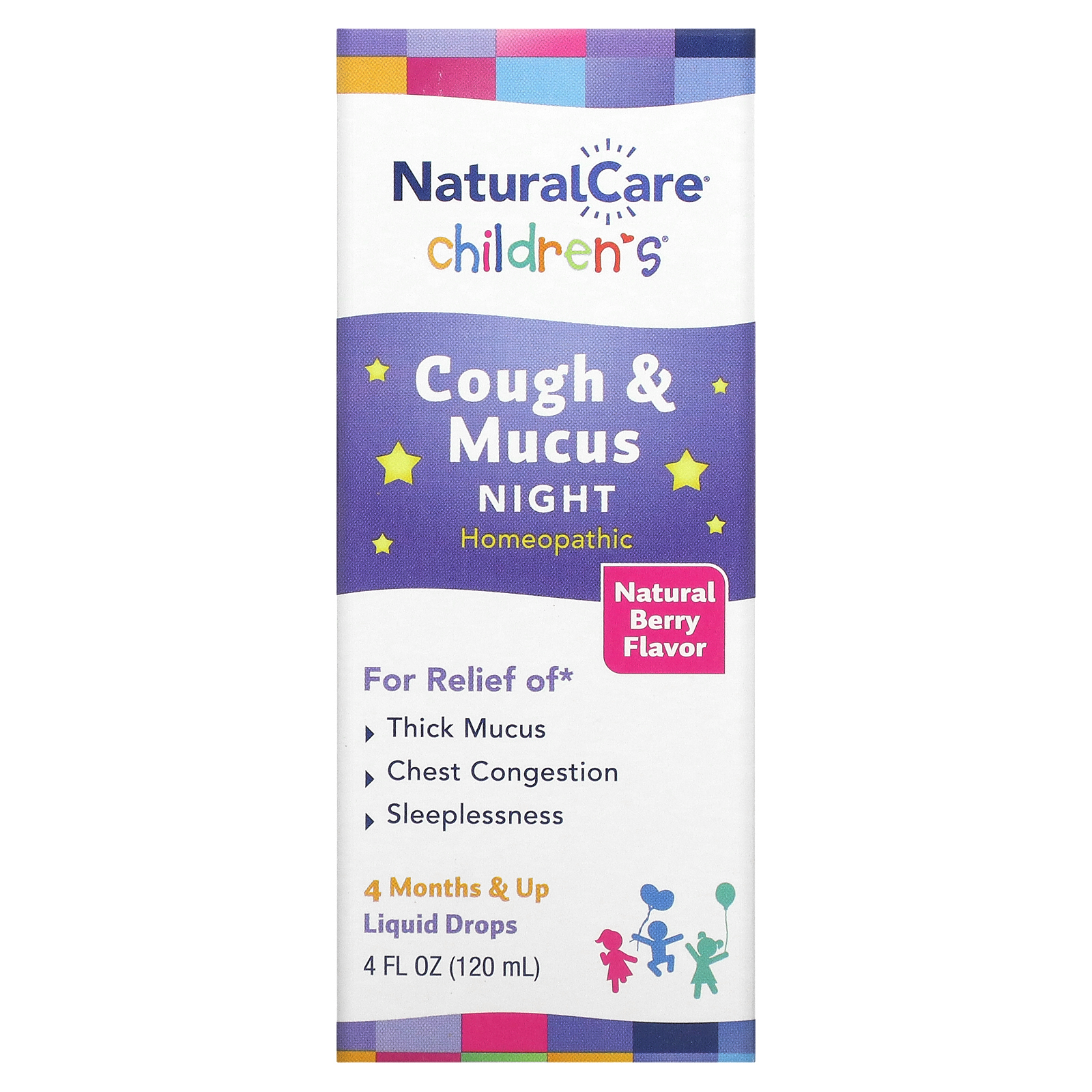 NaturalCare, От кашля и слизи для детей, для детей от 4 месяцев, натуральные ягоды, 120 мл (4 жидк. Унции)
