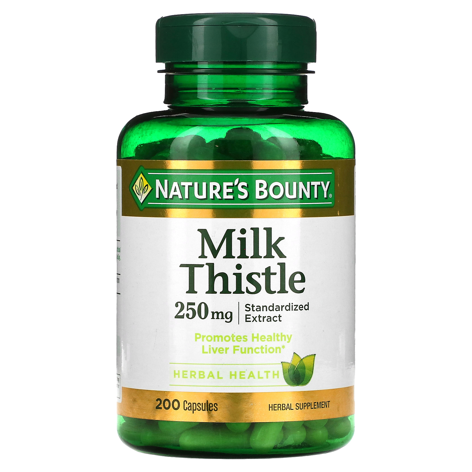 Nature's Bounty, Расторопша, 250 мг, 200 капсул