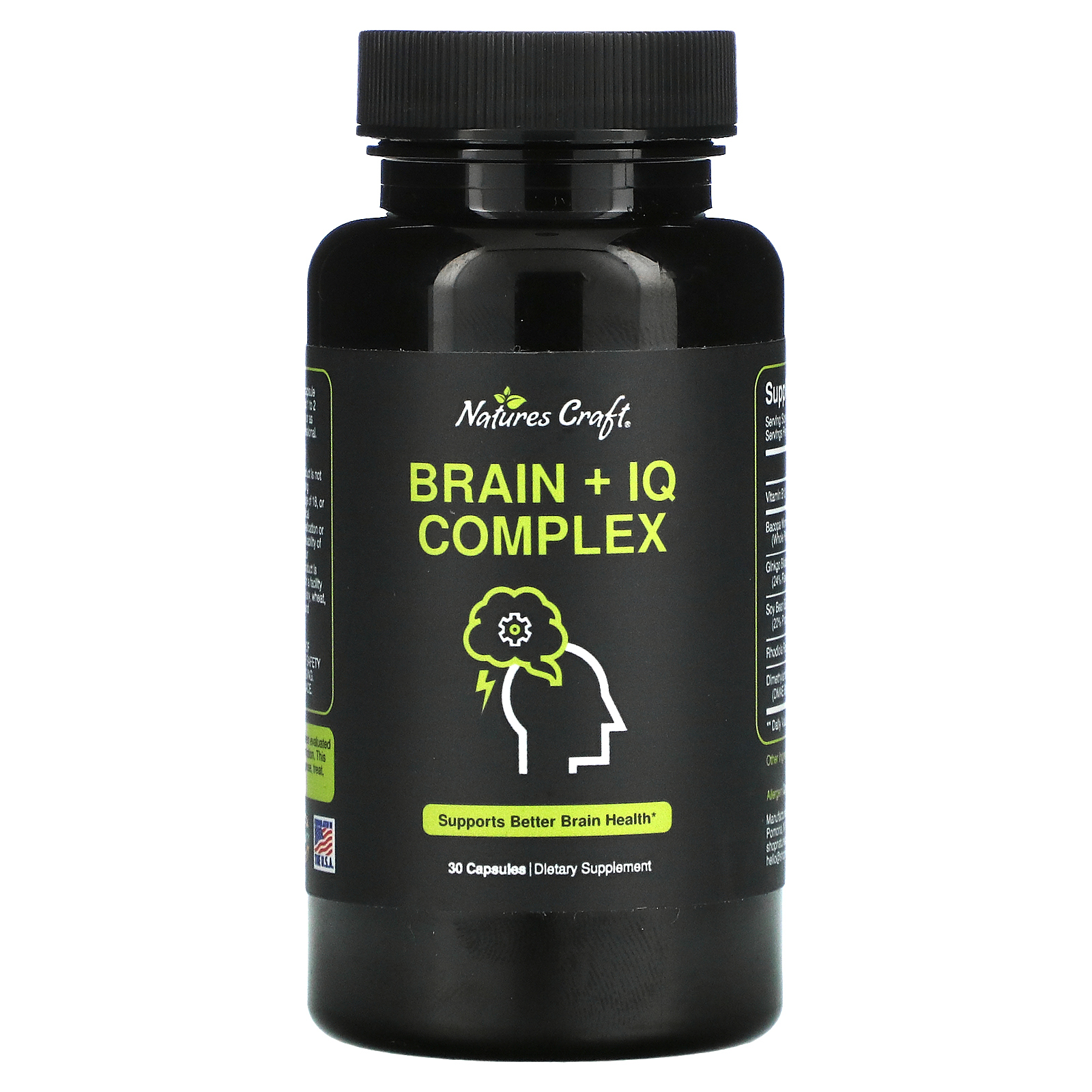 Nature's Craft, Brain + IQ Complex, 30 капсул