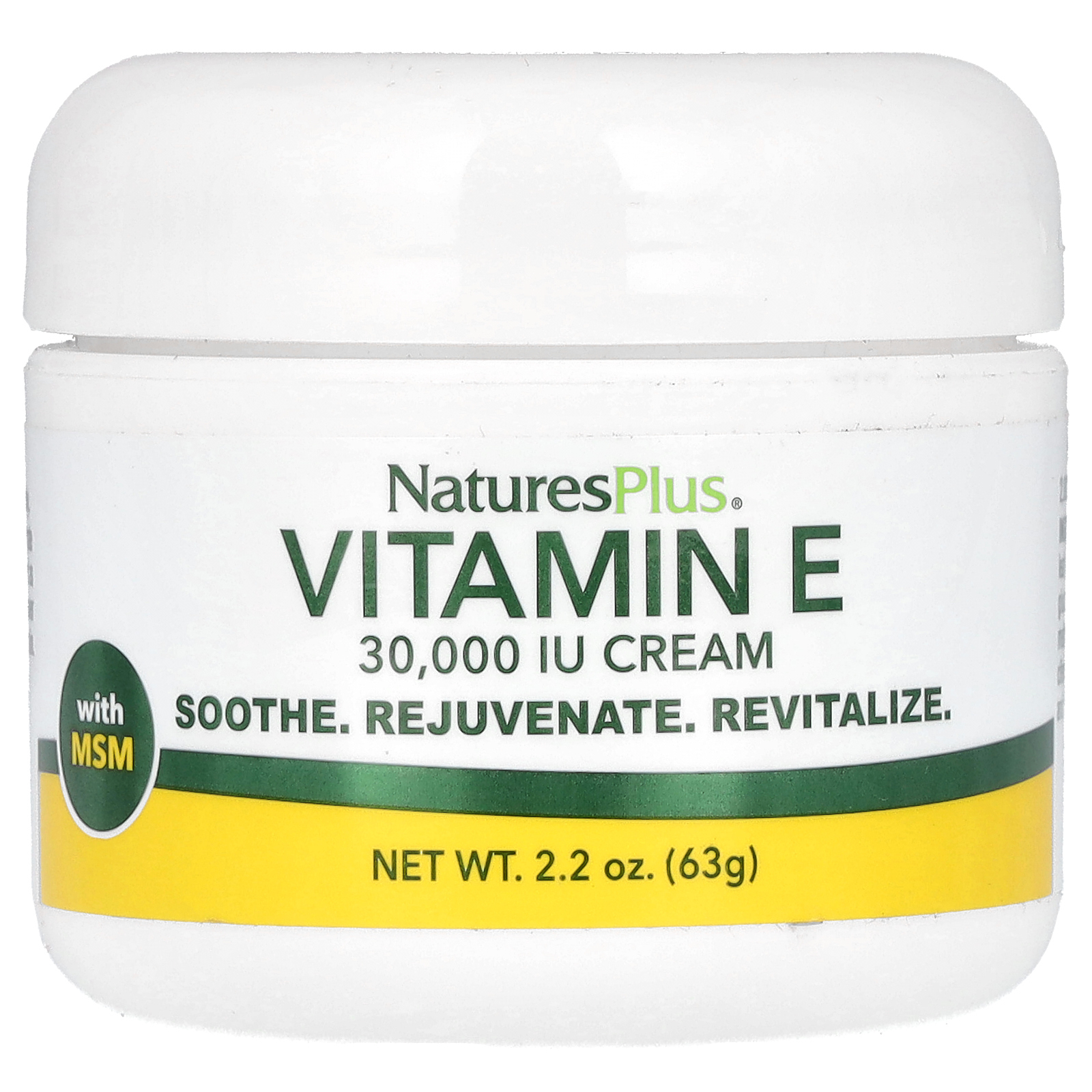 NaturesPlus, крем с витамином E, 30 000 МЕ, 63 г (2.2 унции)