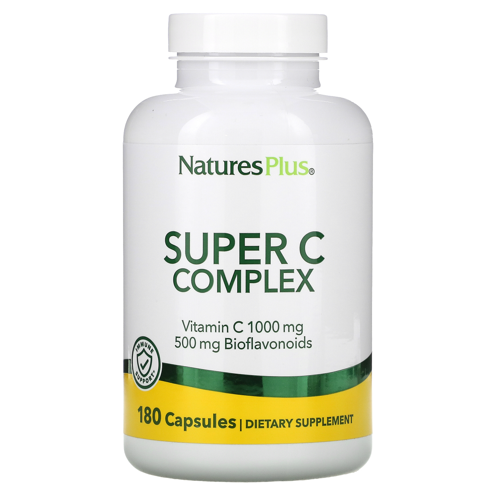 NaturesPlus, Суперкомлекс витаминов С, 180 растительных капсул