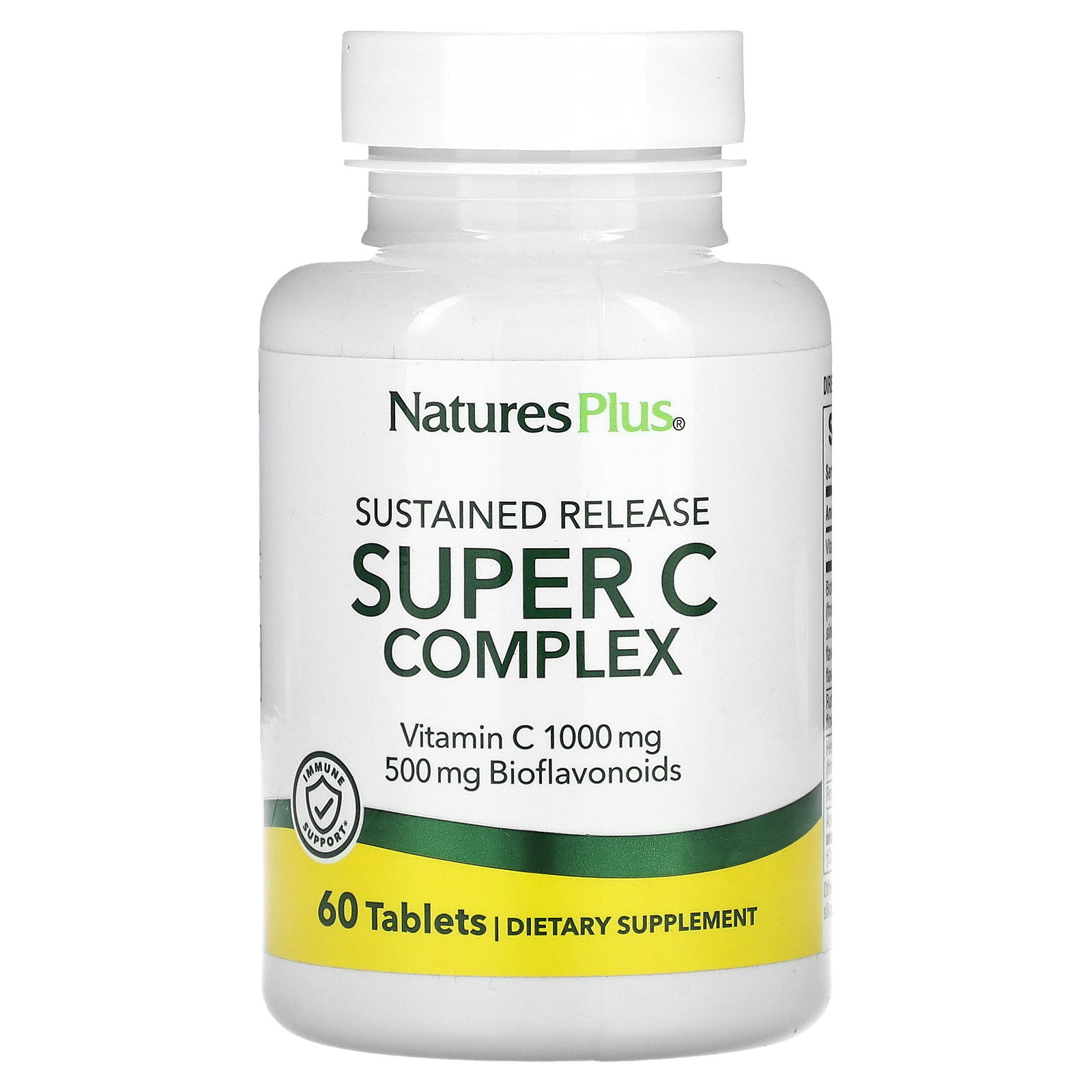 NaturesPlus, суперкомплекс с витамином C длительного высвобождения, 60 таблеток