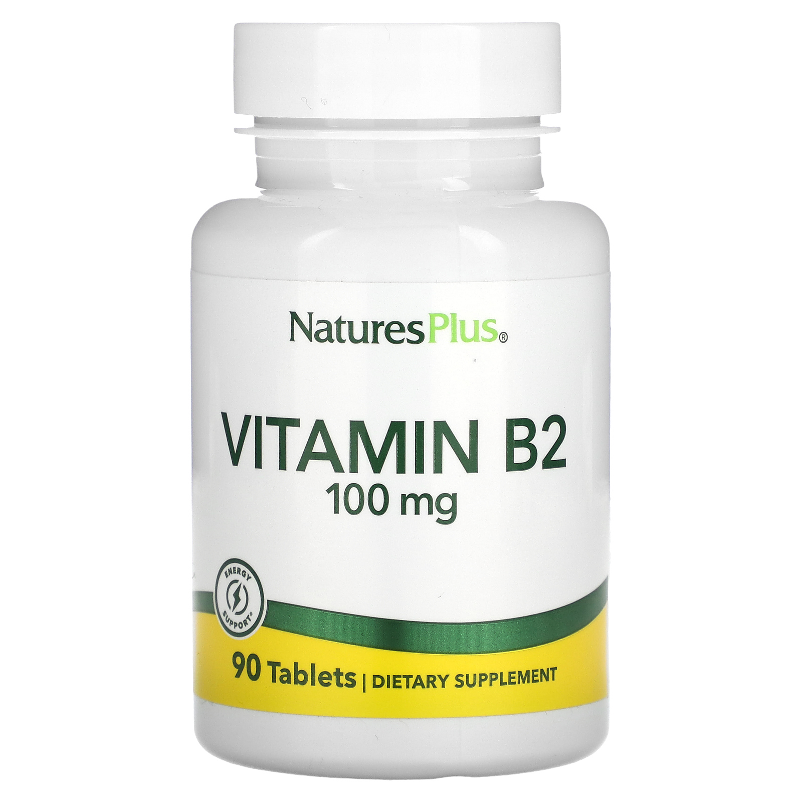 NaturesPlus, Витамин B2, 100 мг, 90 таблеток
