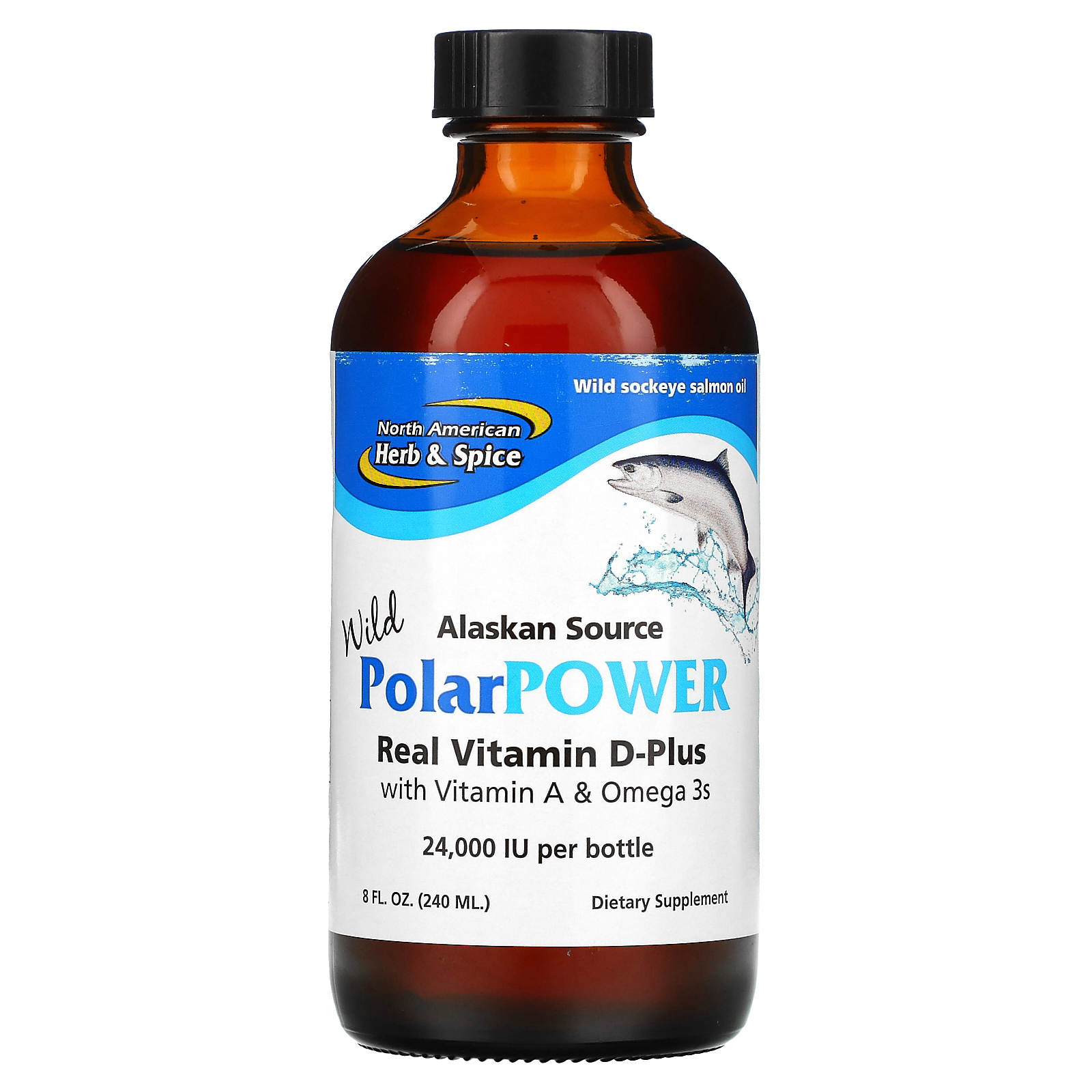 North American Herb & Spice Co., PolarPower, жир дикой аляскинской нерки, 240 мл (8 жидк. унций)