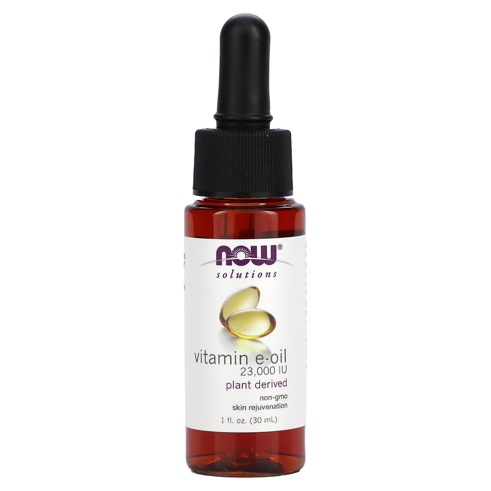 NOW Foods, Solutions, масляный раствор витамина E, 23,000 МЕ, 30 мл (1 жидк. унция)
