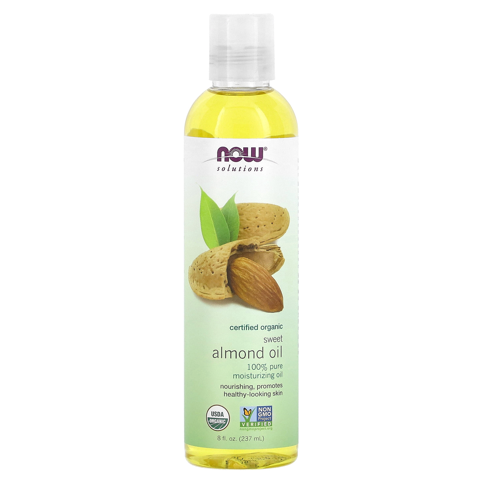 NOW Foods, Solutions, сертифицированное органическое масло сладкого миндаля, 237 мл (8 жидк. Унций)