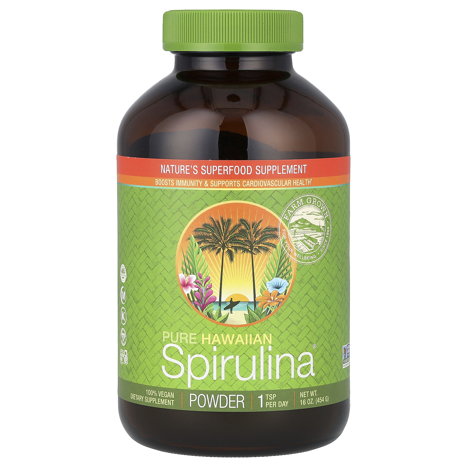 Nutrex Hawaii, Pure Hawaiian Spirulina, порошок, 454 г (16 унций)
