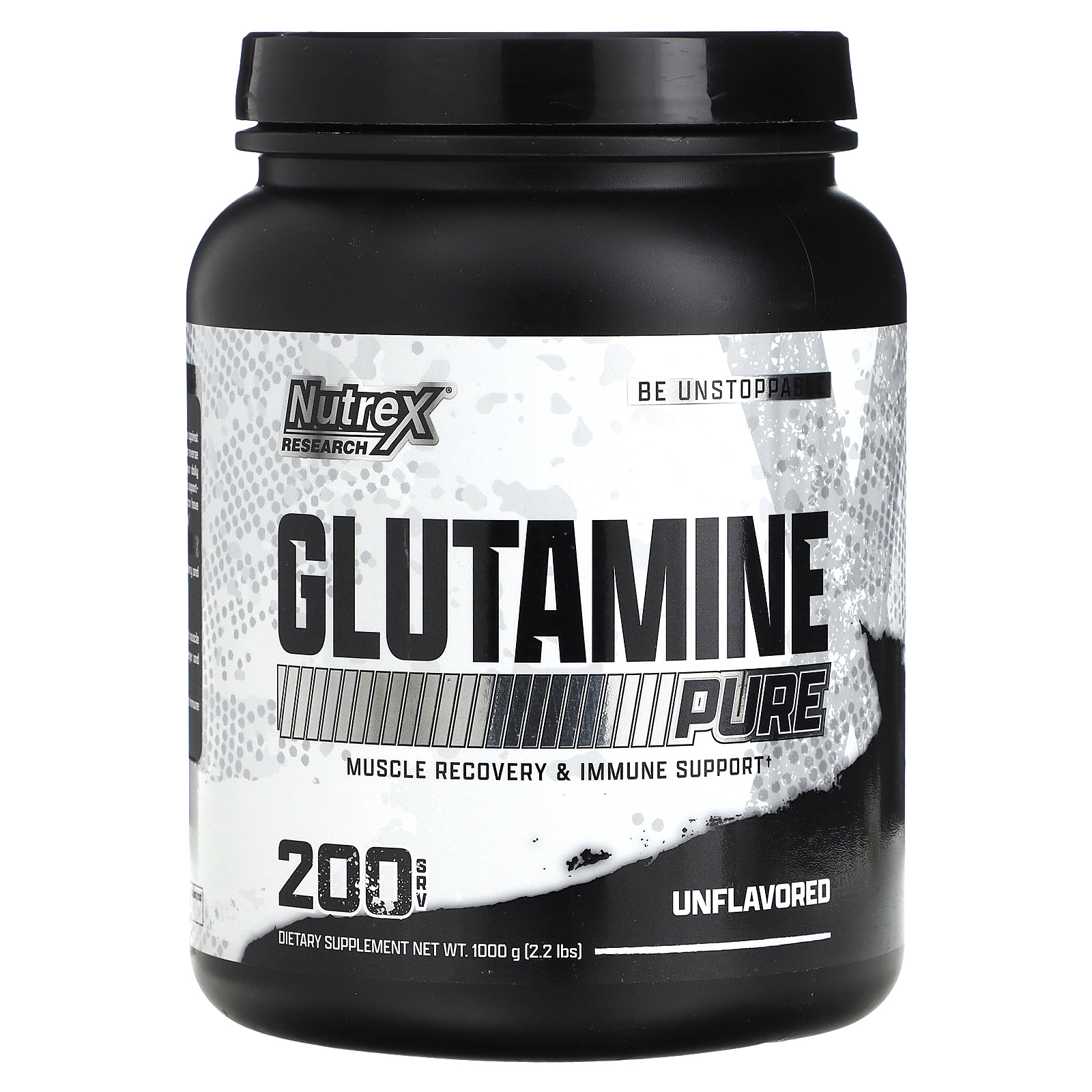 Nutrex Research, чистый глутамин, без вкусовых добавок, 1000 г (2,2 фунта)