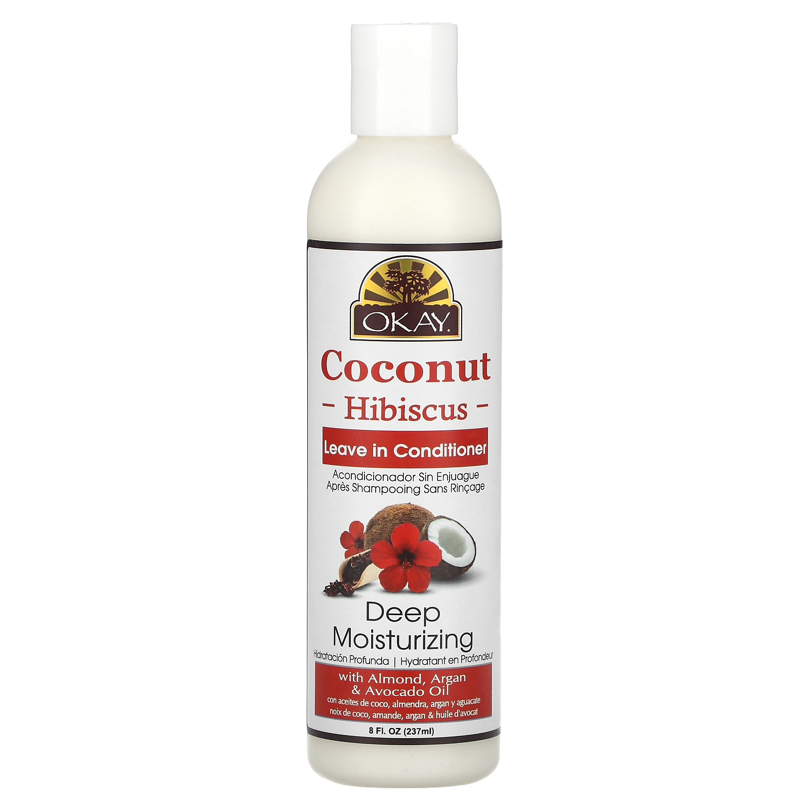 Okay Pure Naturals, Глубокое увлажнение, кондиционер, кокос и гибискус, 237 мл (8 жидк. Унций)